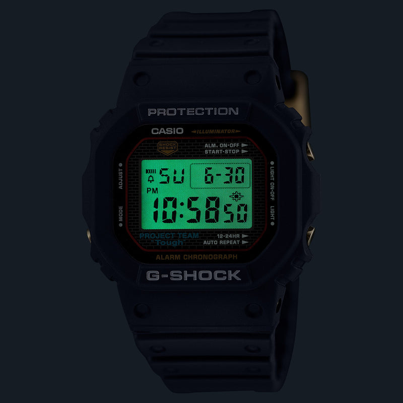 G-Shock 数字黑色橡胶表带男士手表 DW5040PG-1D