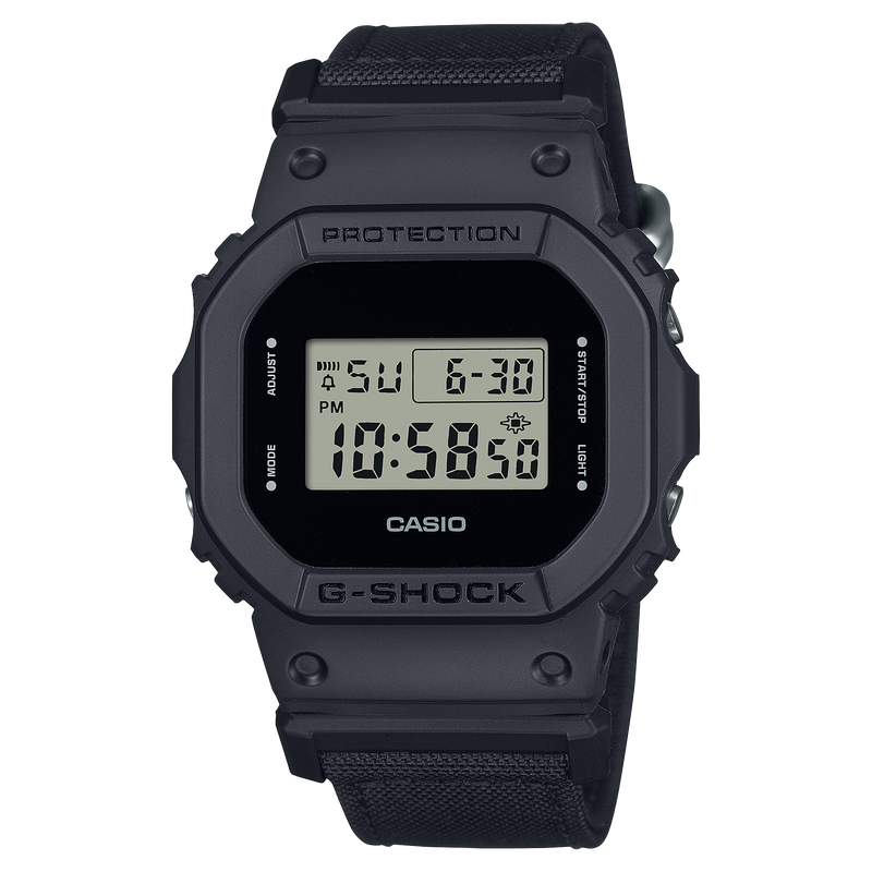 G-Shock 黑色树脂表带黑色表盘手表 DW5600BCE-1D