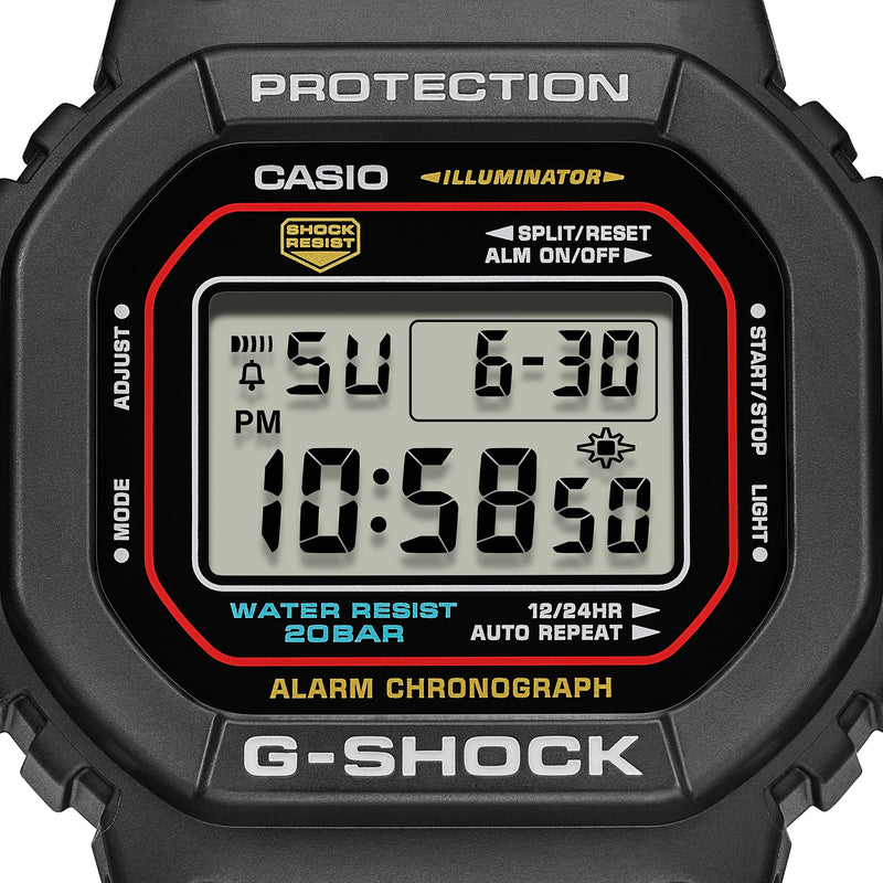 G-Shock Digital Grey Dial Black Resin Band Watch DW5600RL-1D