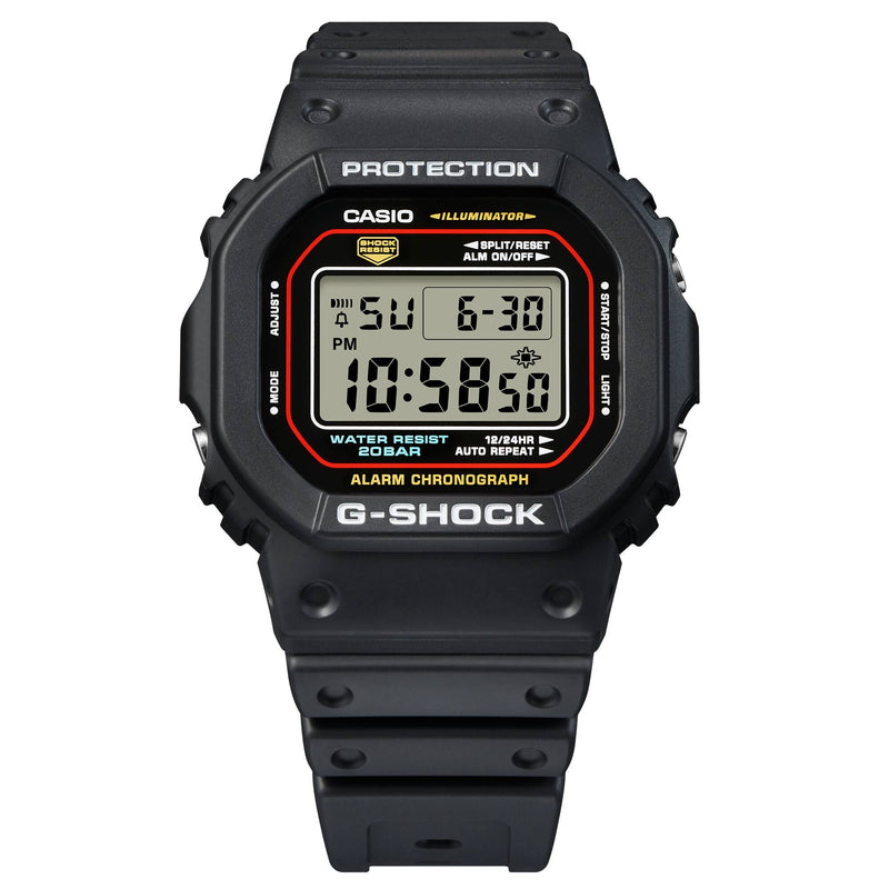 G-Shock Digital Grey Dial Black Resin Band Watch DW5600RL-1D