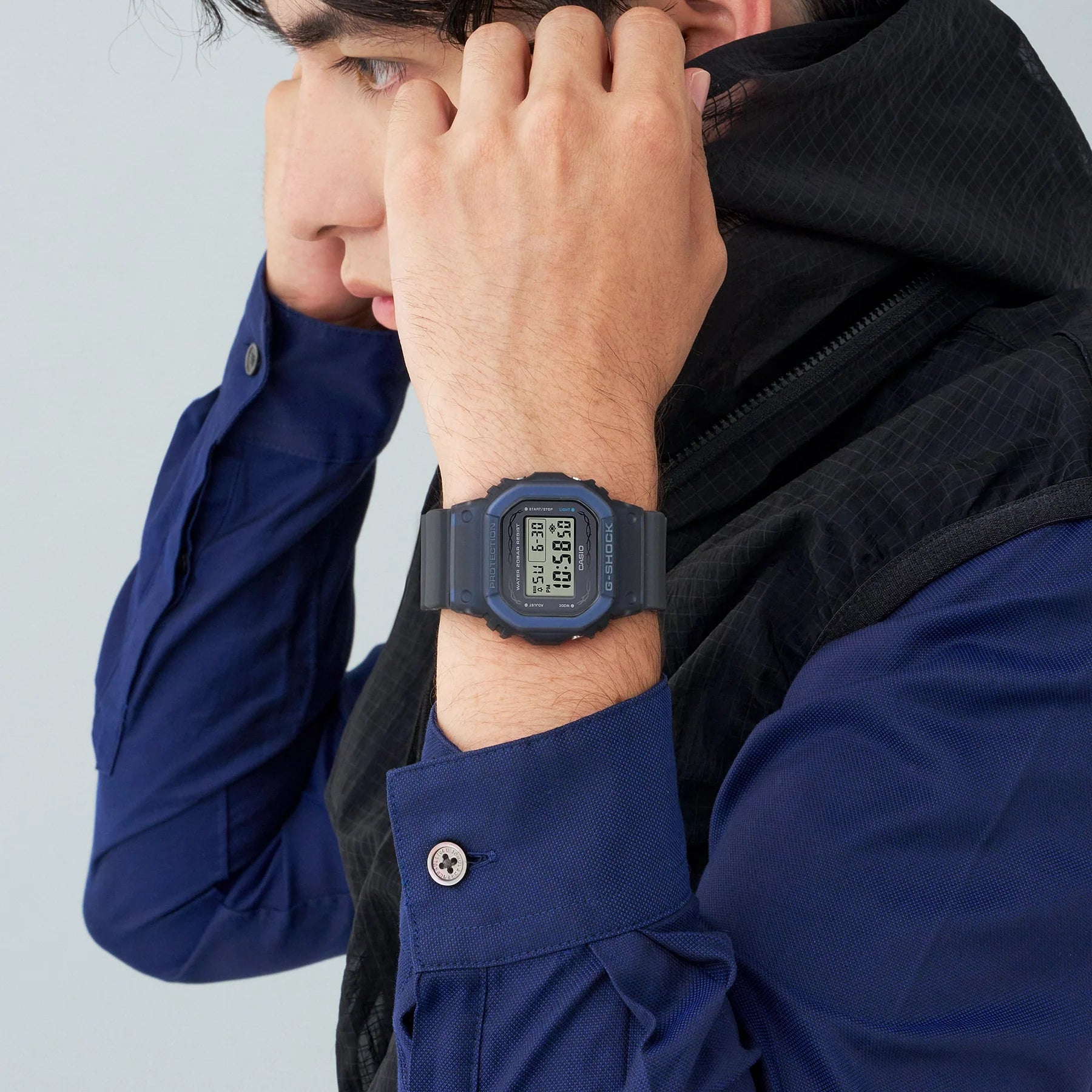 G-Shock 5600 Rose-Themed with Blue Bezel DW5600RS-8D