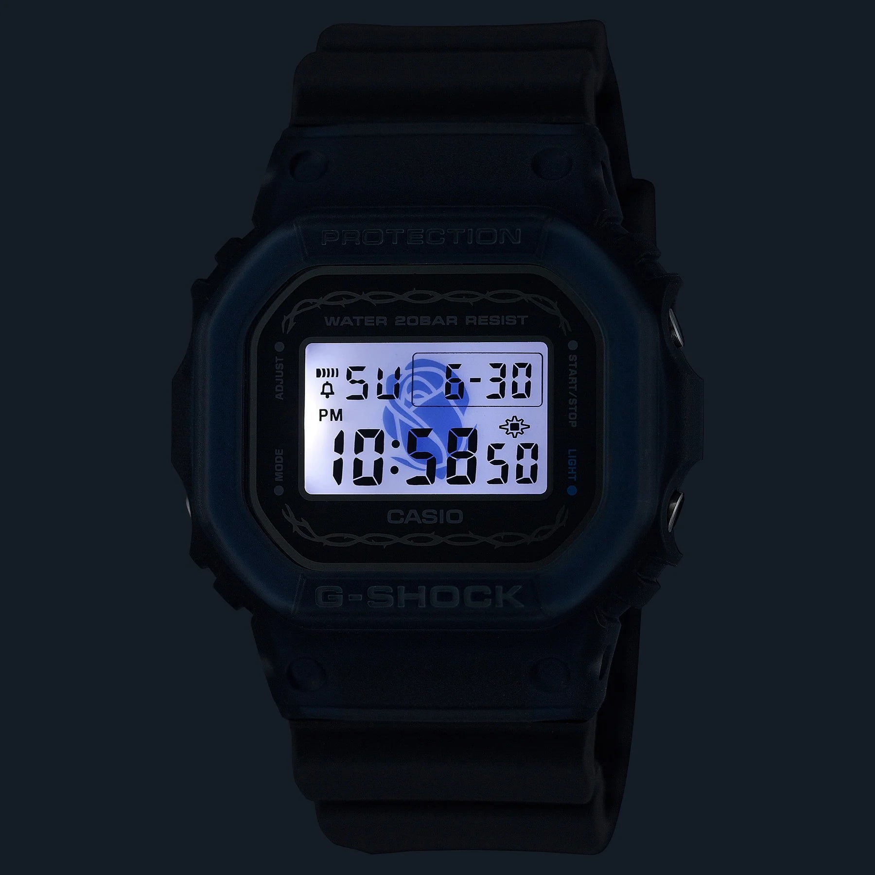 G-Shock 5600 Rose-Themed with Blue Bezel DW5600RS-8D
