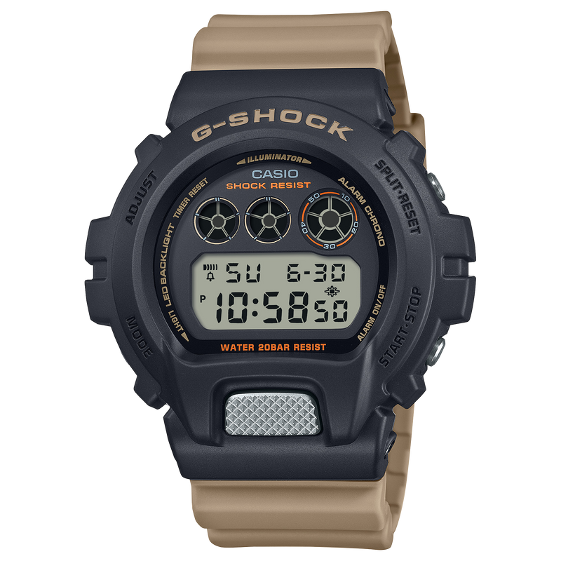 G-Shock 数字棕色树脂表带手表 DW6900TU-1A5