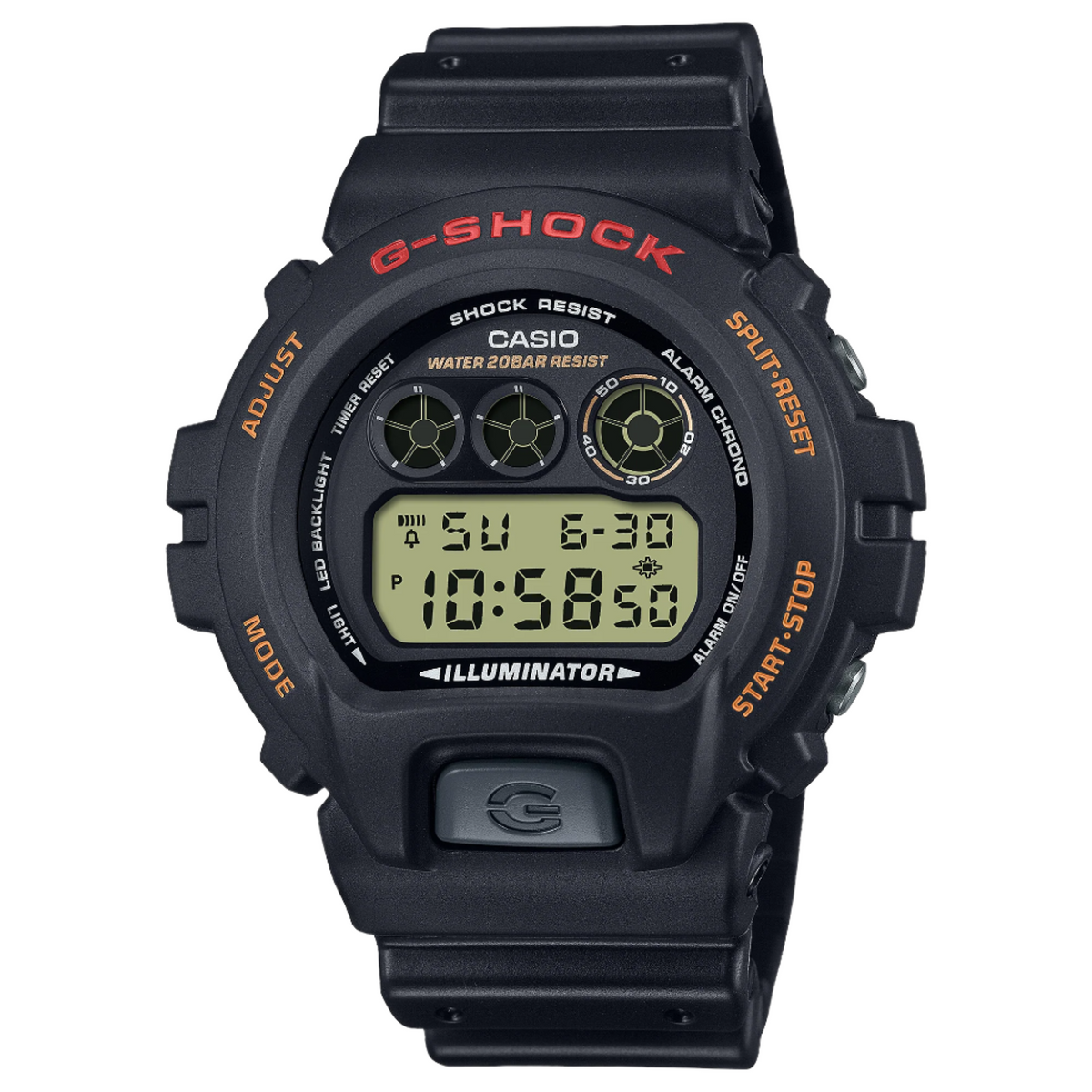 G-Shock Digital Black Dial Black Resin Band Watch DW6900UB-9D