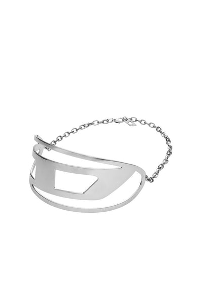 Diesel Steel Silver Choker Necklace DX1479040