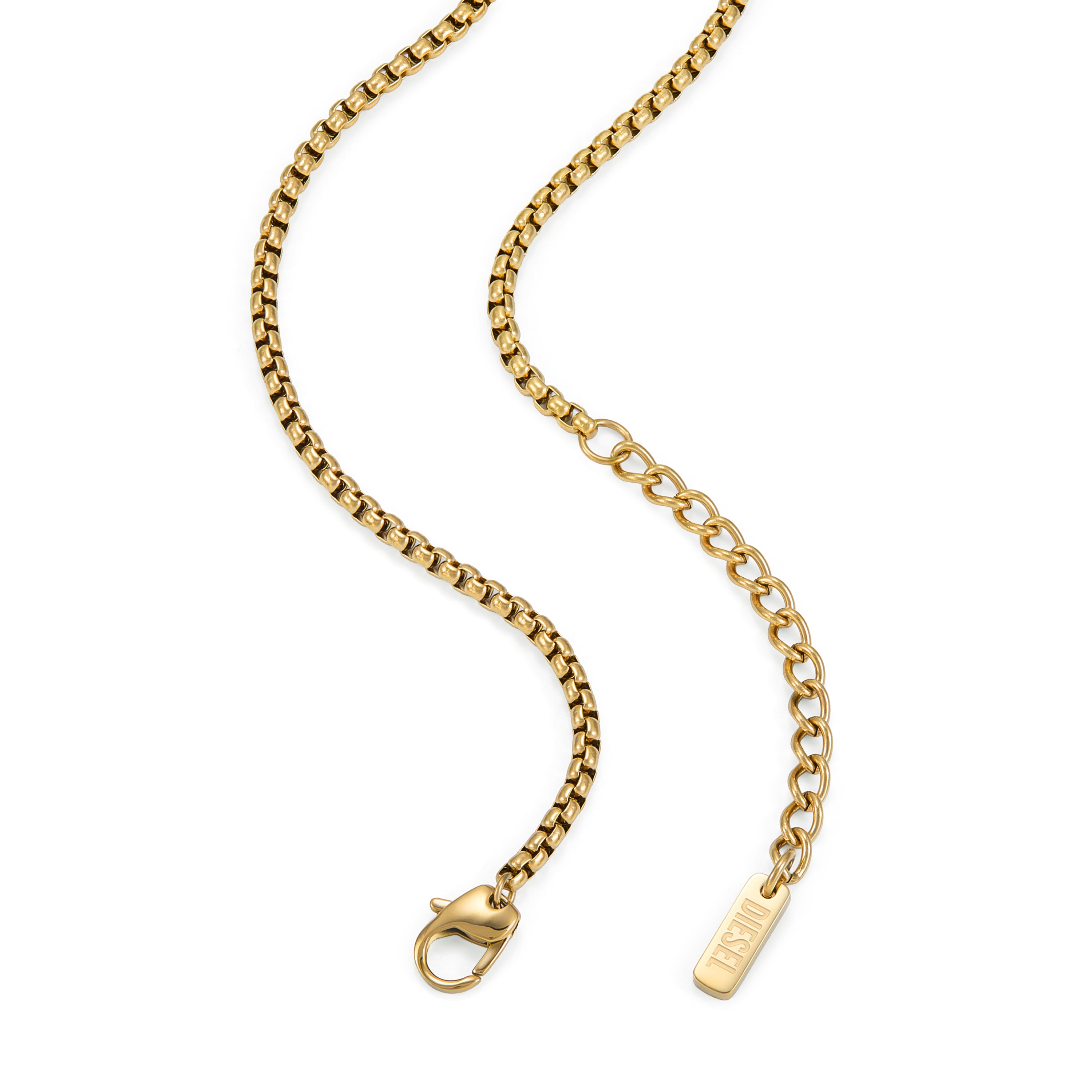 Diesel D Logo Gold Necklace DX1670710