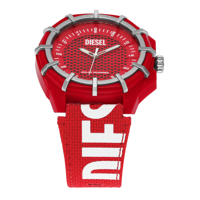 Eco-Friendly Solar-Powered Red rPET Diesel Watch - DZ4621