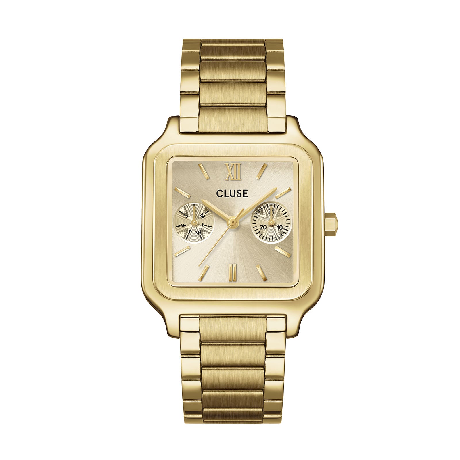 CLUSE Gracieuse Multifunction watch, gold dial, gold stainless steel strap CW16401