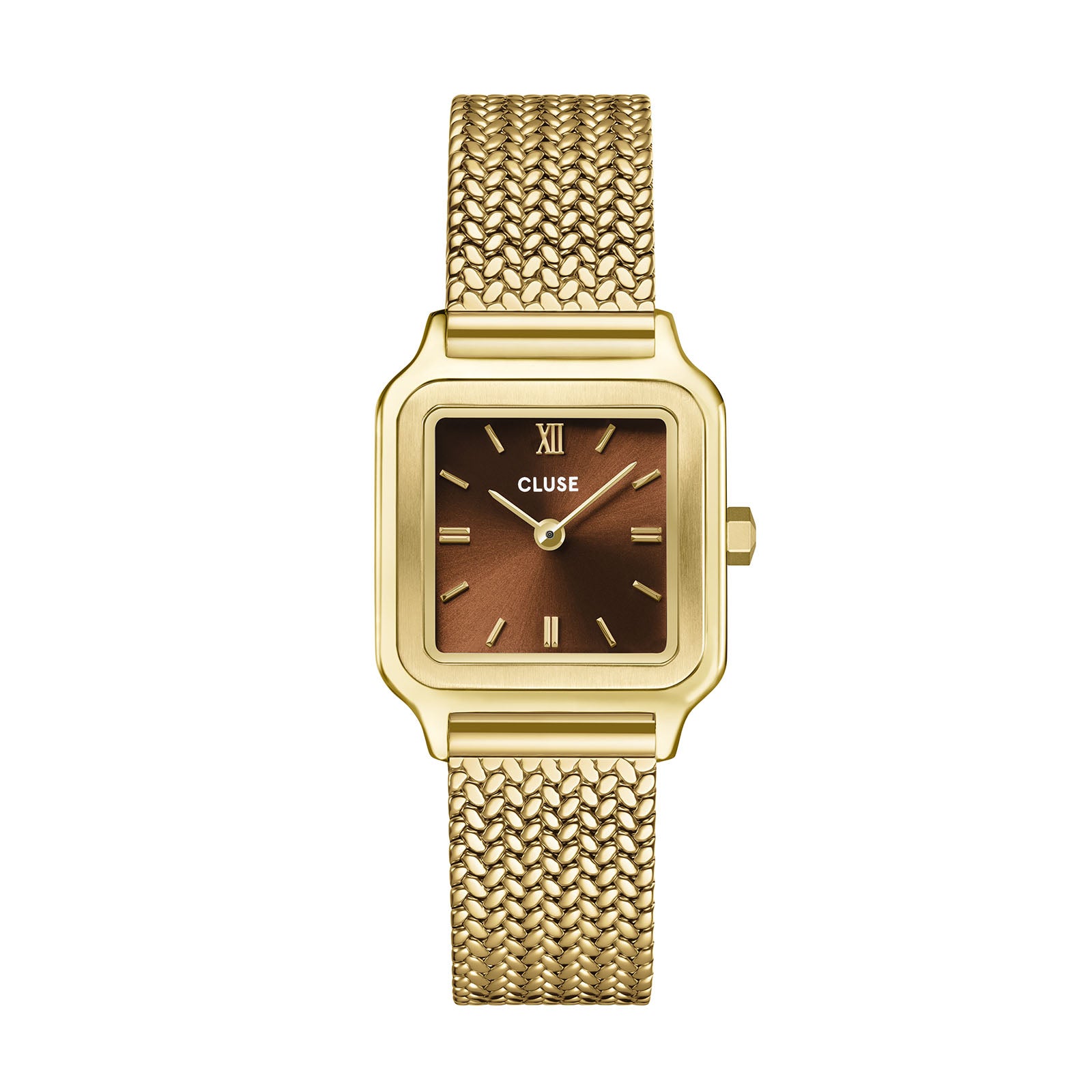 CLUSE Gracieuse Petite watch, brown dial, gold stainless steel strap CW11830