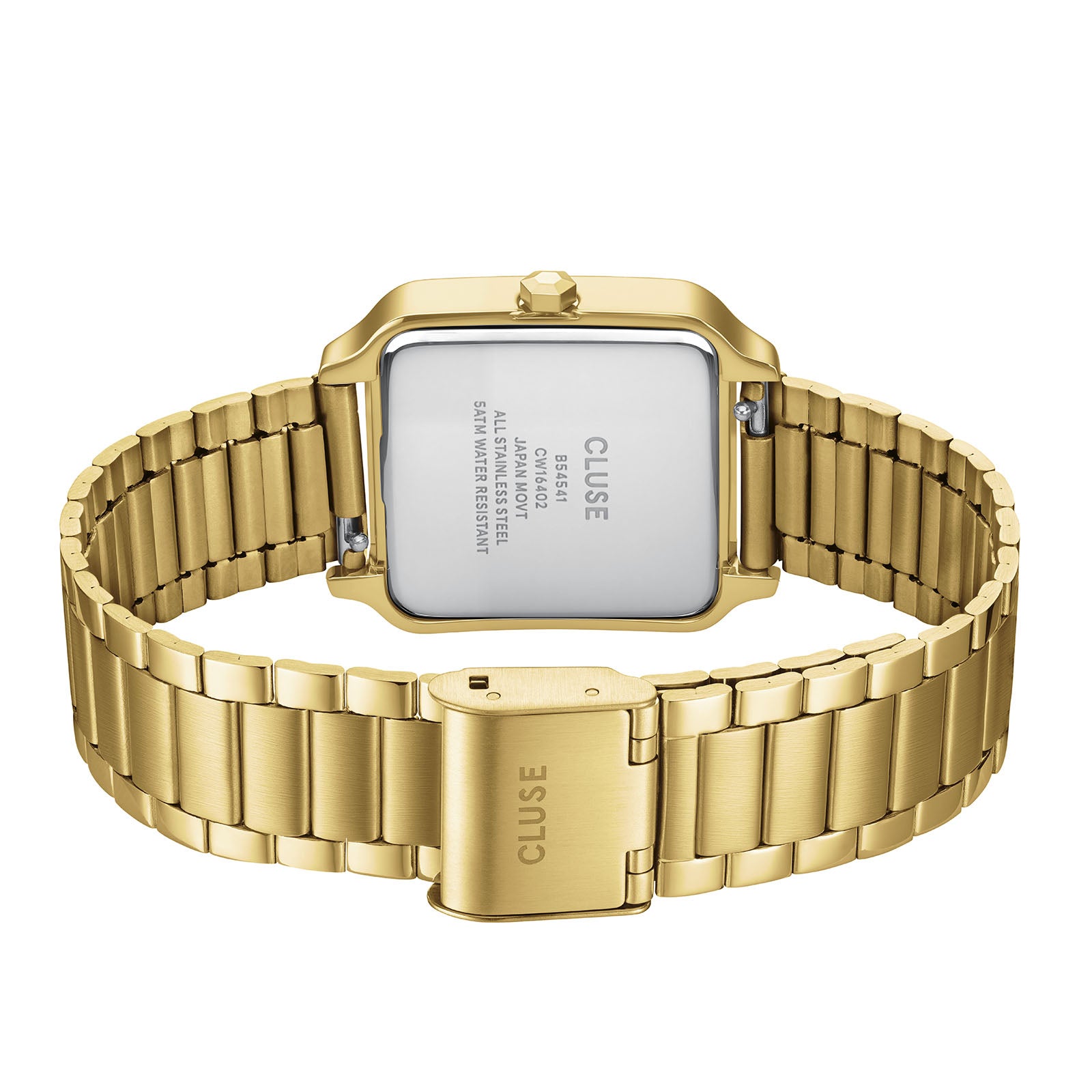 CLUSE Gracieuse Multifunction watch, gold dial, gold stainless steel strap CW16401, strap detail
