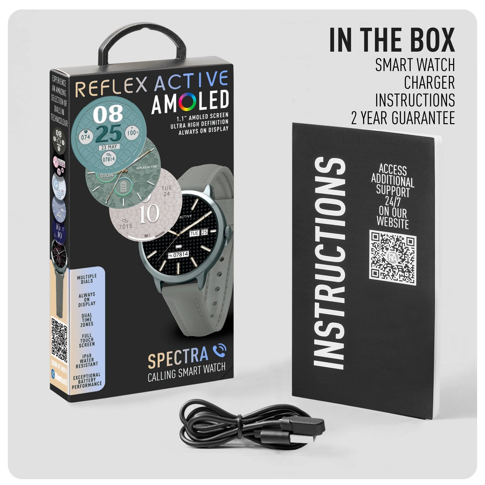Reflex Active Spectra 300 R Amoled Grey Silicone smart watch — view 2