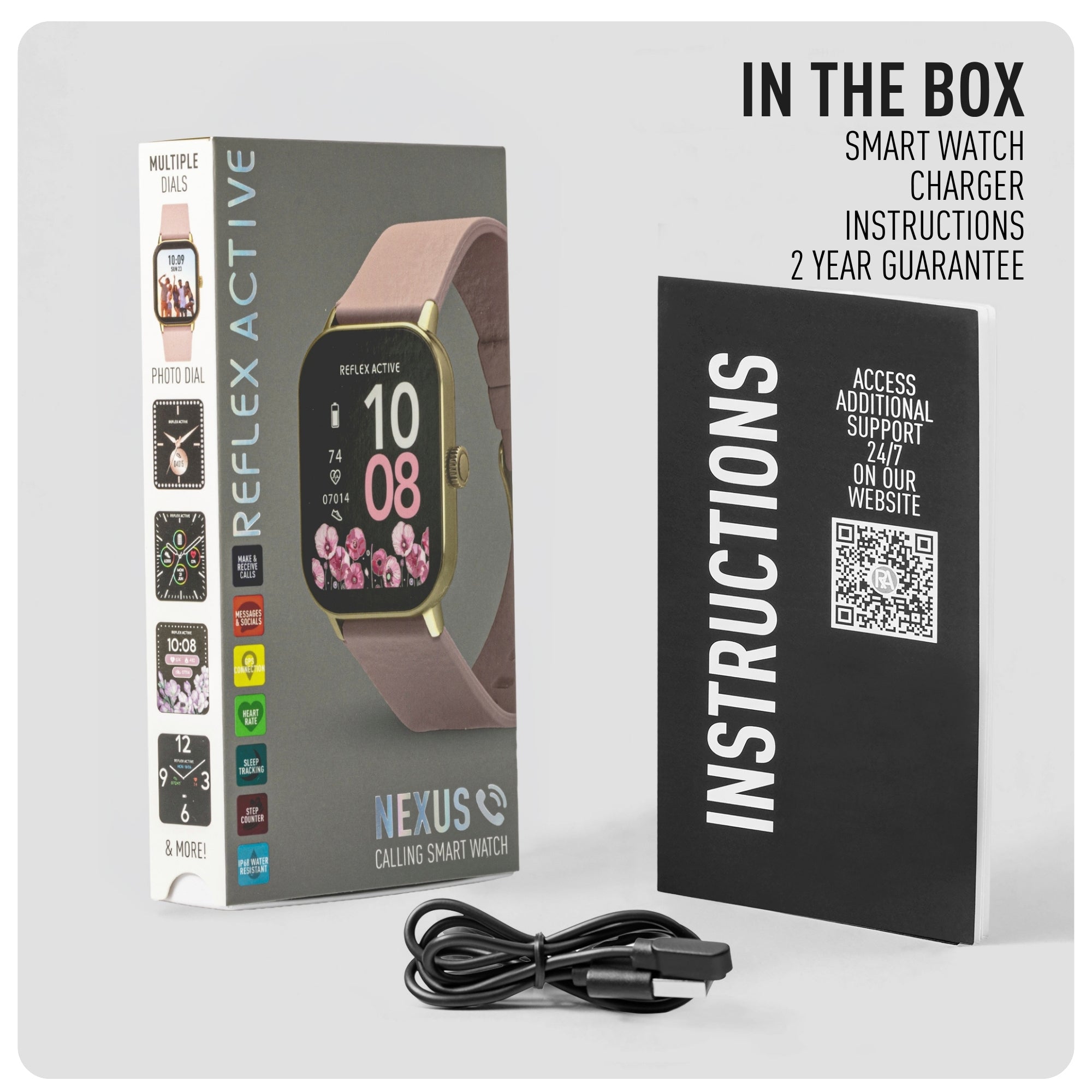 Reflex Active Nexus 100 S Gold Case Pink Silicone smart watch — view 7