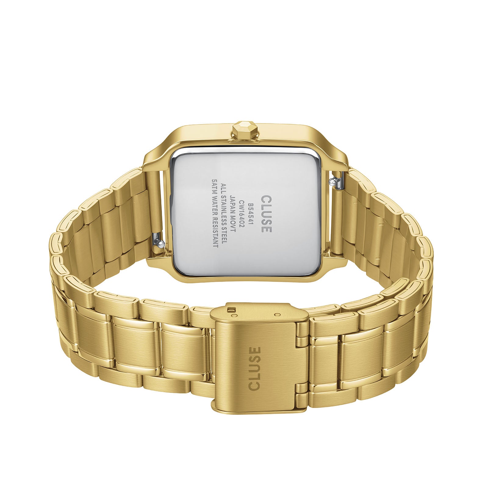 CLUSE Gracieuse Multifunction watch, burgundy dial, gold stainless steel strap CW16403, strap detail