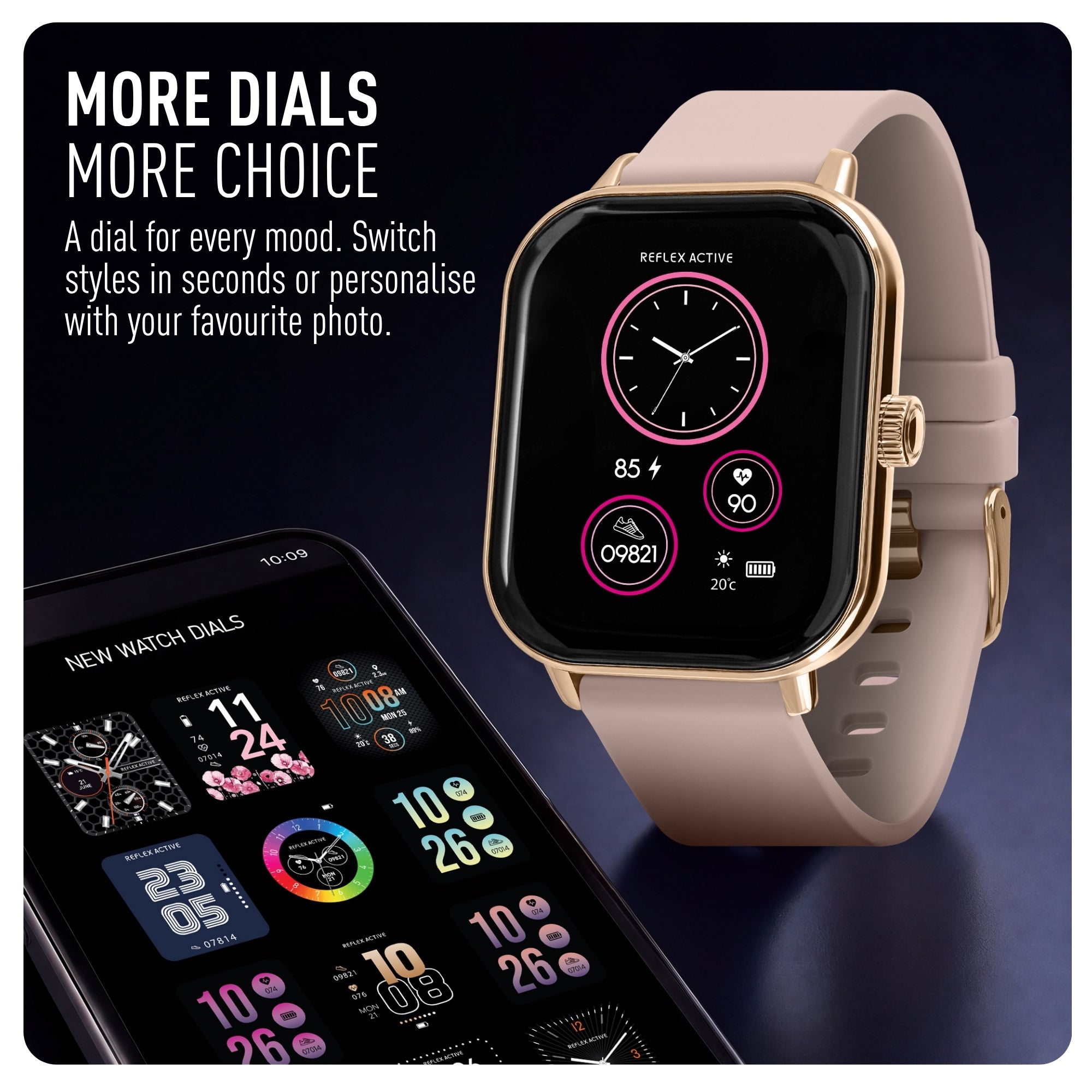 Reflex Active Nexus 100 S Rose Case Pink Silicone smart watch — view 5