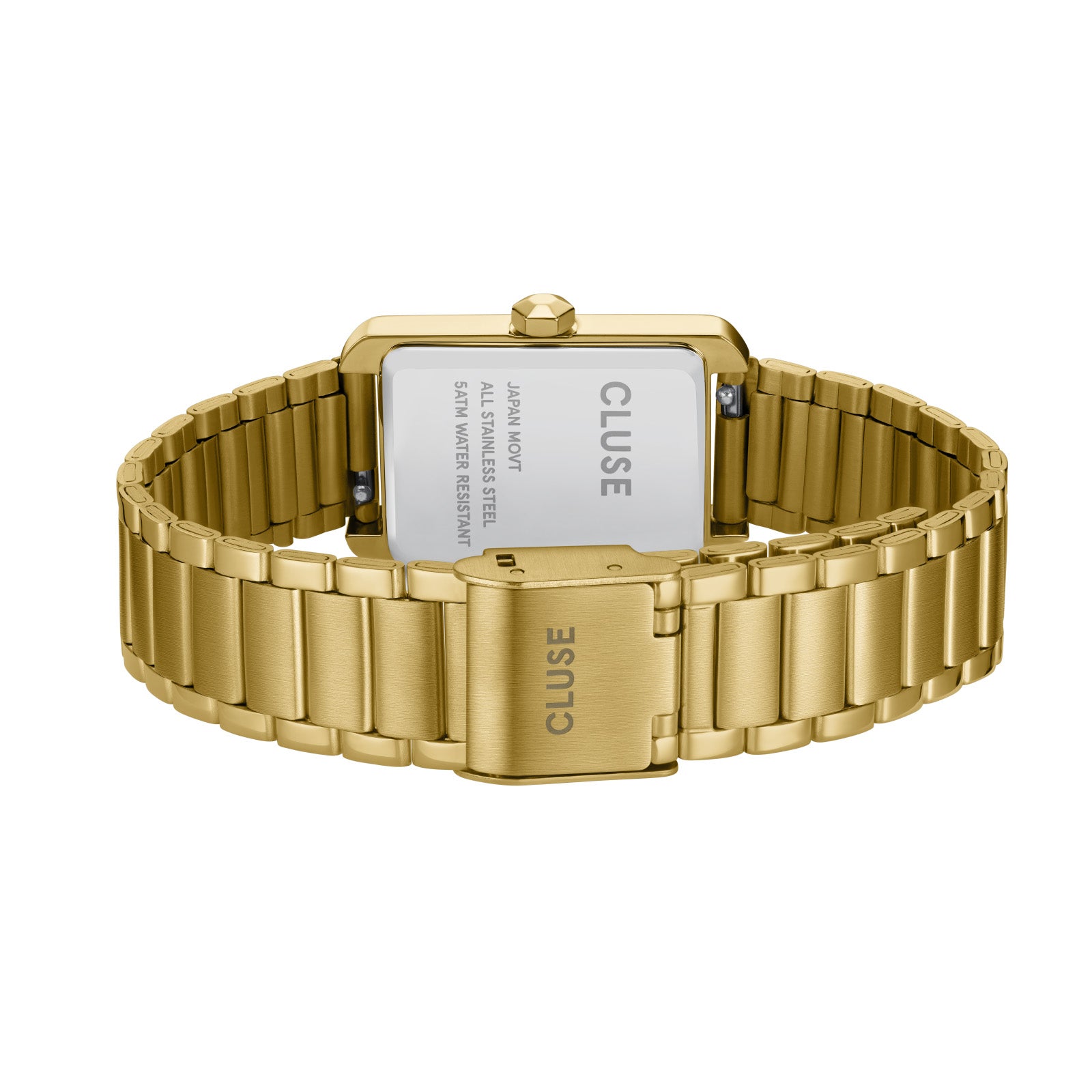 CLUSE Belisenna watch, gold dial, gold stainless steel strap CW15009, strap detail
