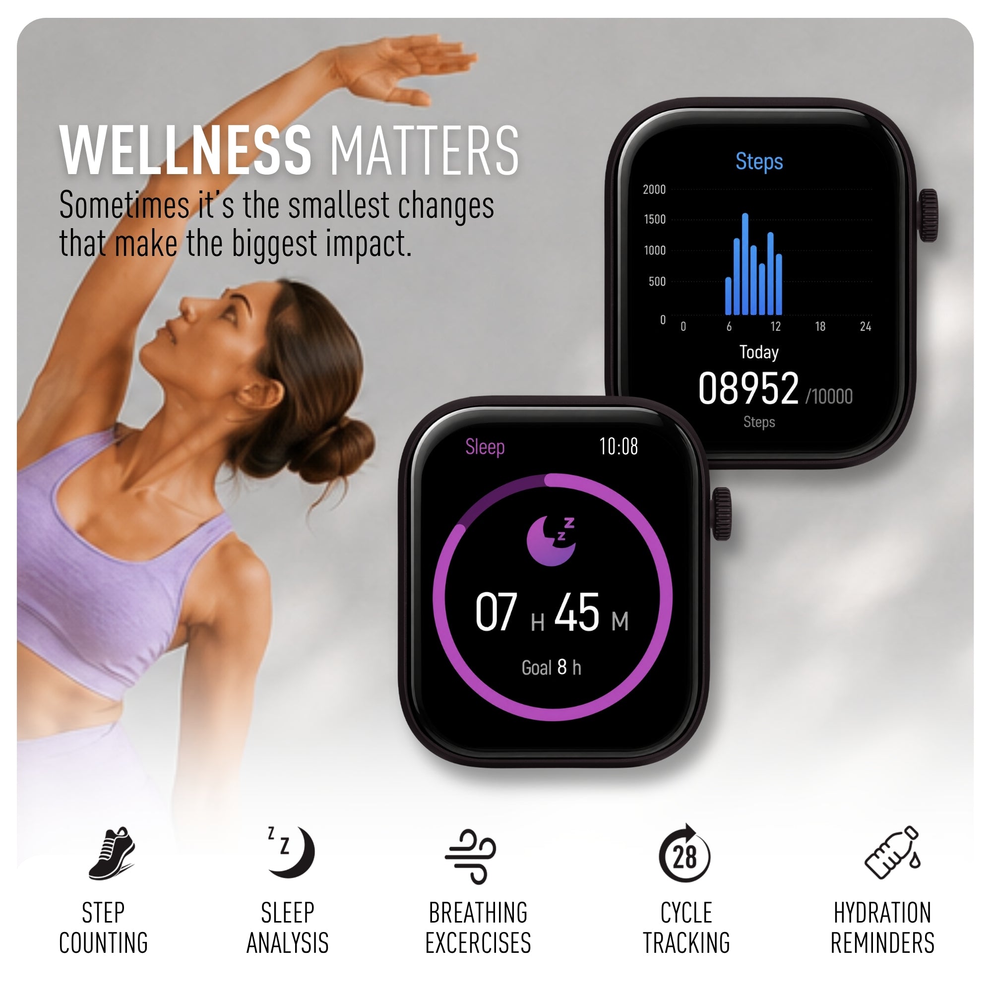 Reflex Active Spectra 300 S Lite Amoled Titanium Bezel Navy Silicone smart watch — view 3