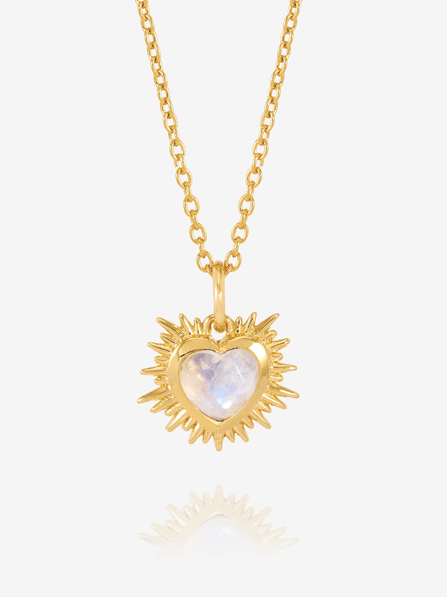 Rachel Jackson Electric Love Birthsone Heart Necklace Gold JUNE