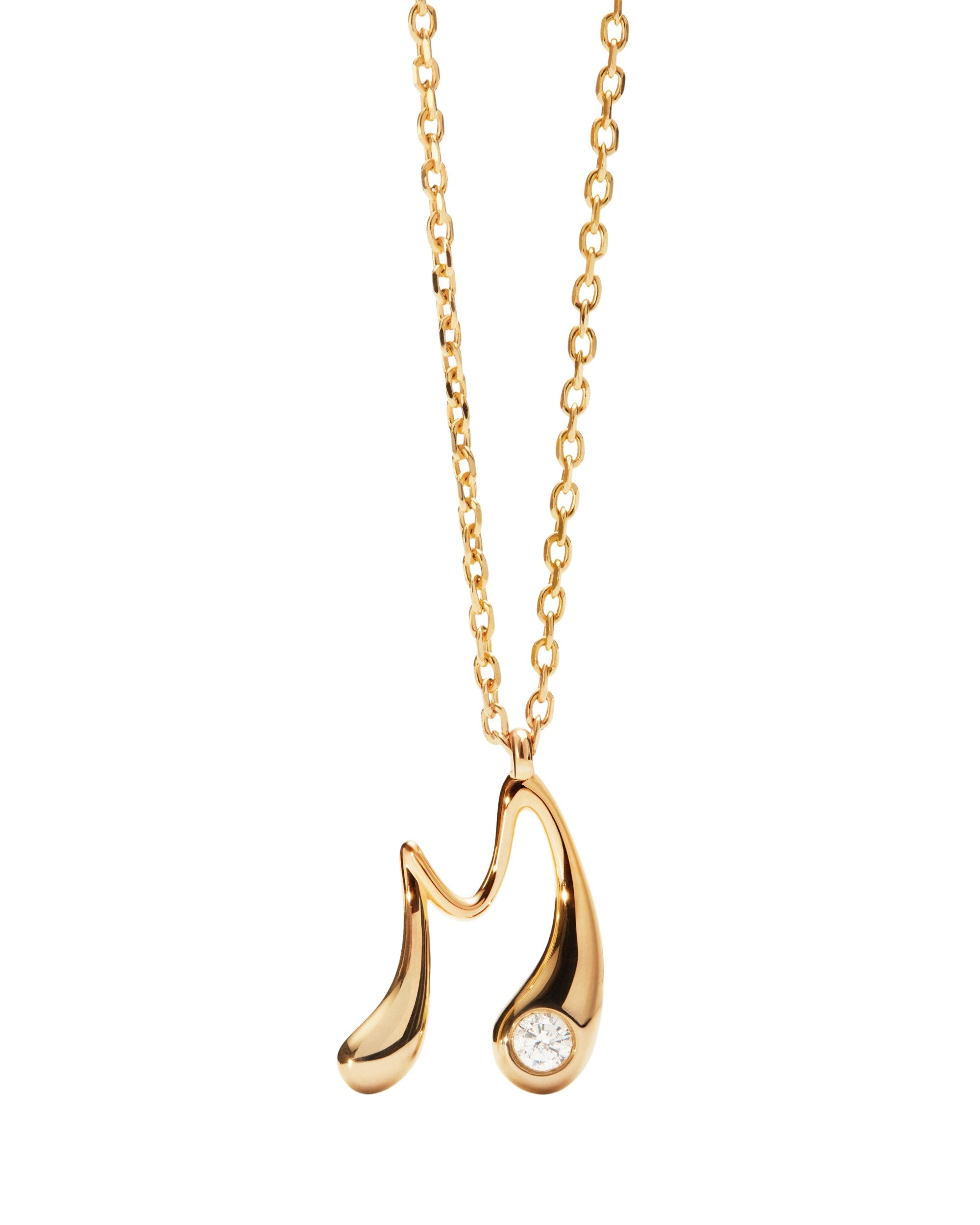 PDPAOLA Initial Letter 18K Gold-Plated Pendant M Unisex Necklace PDPAOLA-IM-M-GOLD