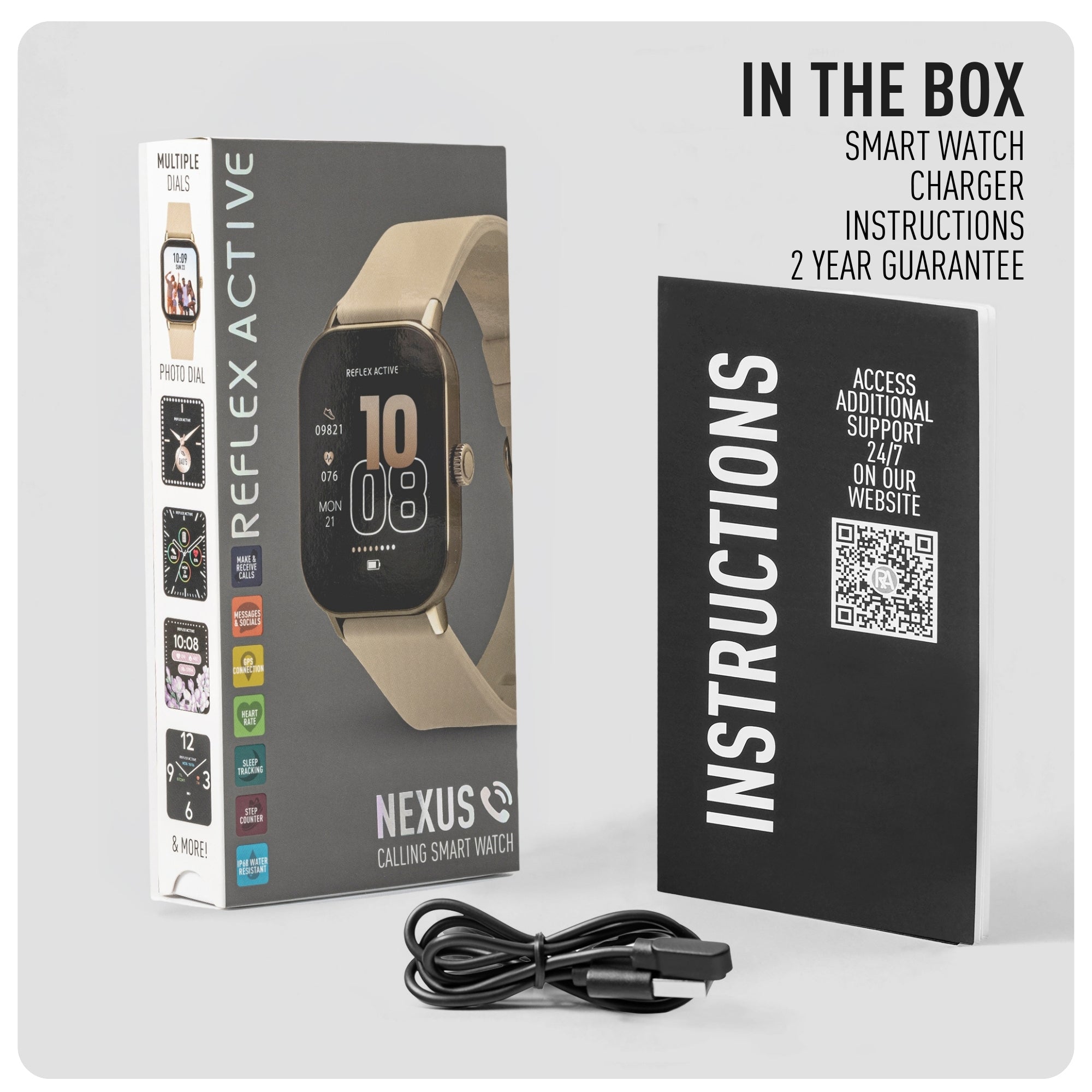 Reflex Active Nexus 100 S Gold Case Cream Silicone smart watch — view 7