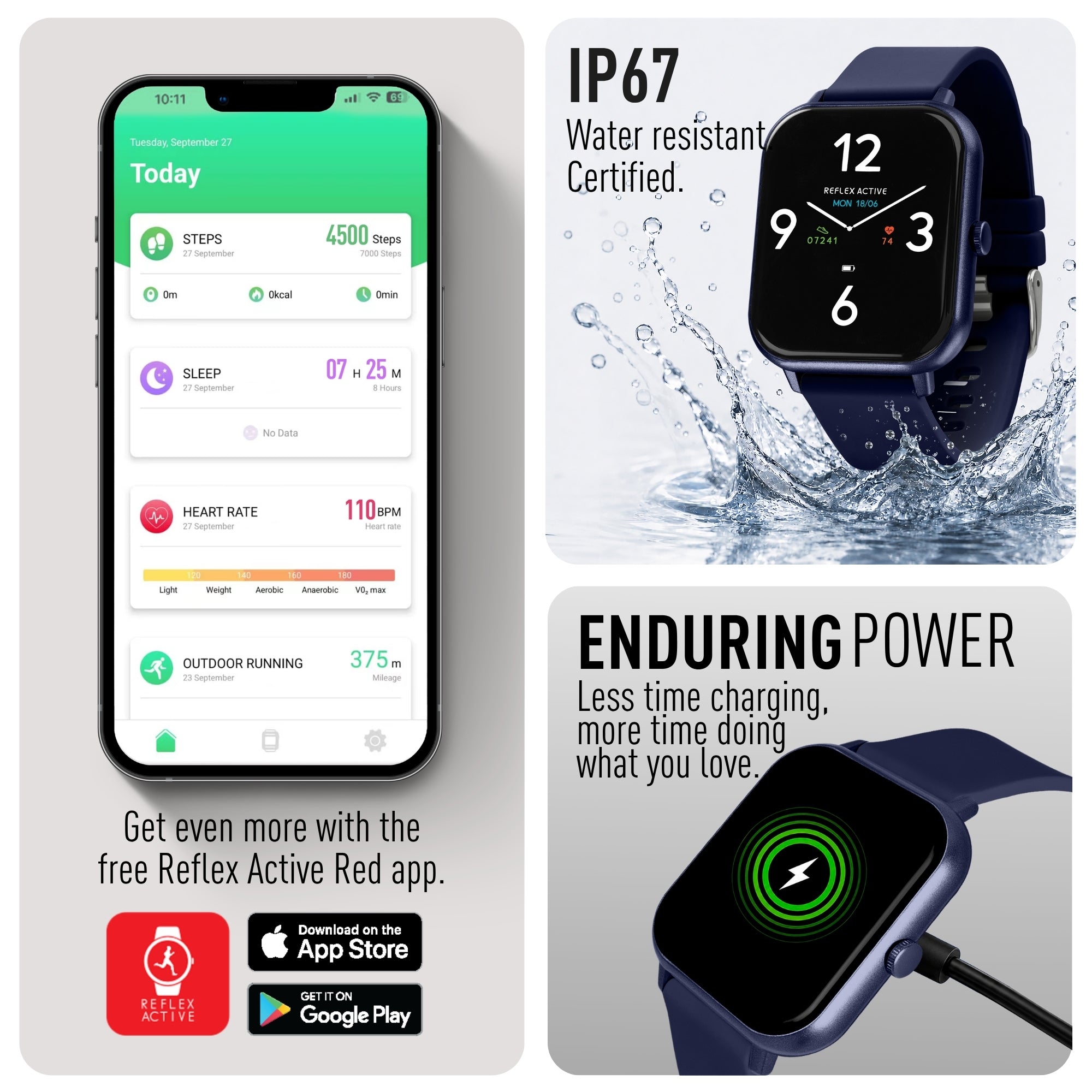 Reflex Active Nexus 100 S Lite Navy Silicone smart watch — view 5
