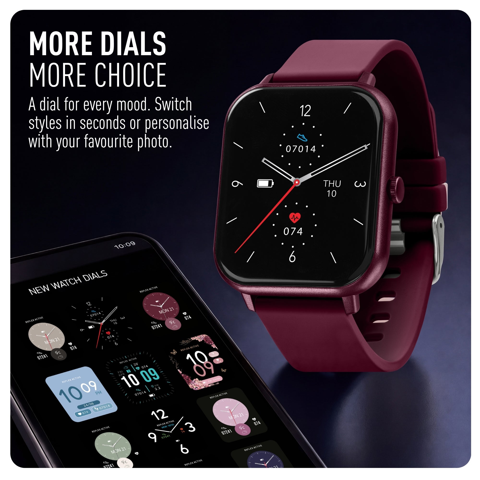 Reflex Active Nexus 100 S Lite Burgundy Silicone smart watch — view 6