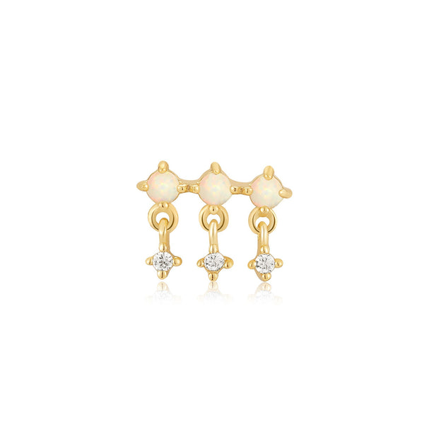 Ania Haie Gold Kyoto Opal Drop Sparkle Barbell Single Earring E047-04G