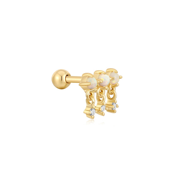 Ania Haie Gold Kyoto Opal Drop Sparkle Barbell Single Earring E047-04G