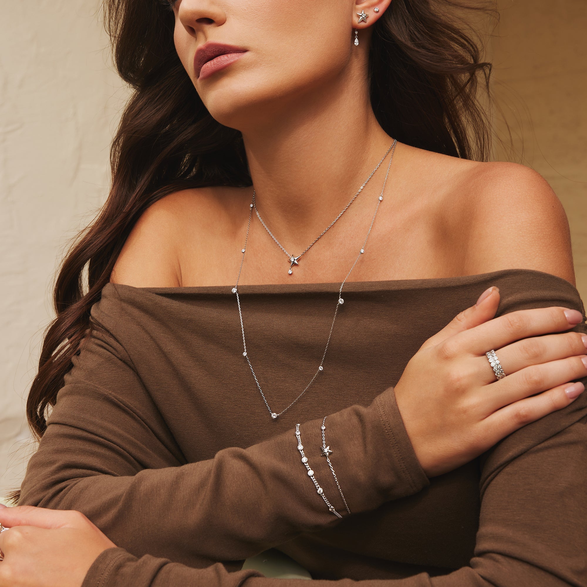 Silver Star Bracelet for Women Elegant Celestial Sparkle Jewelry