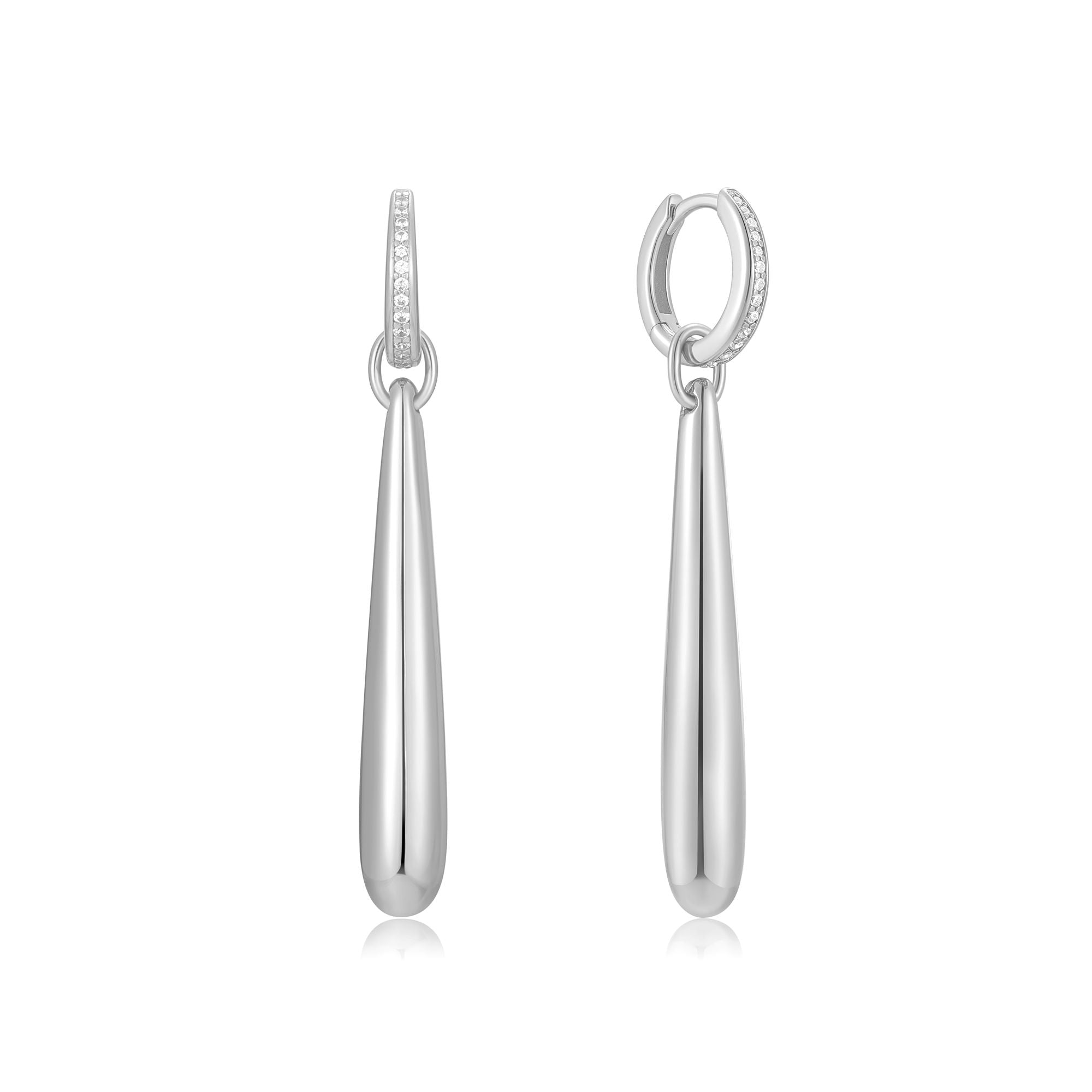 Ania Haie Silver Water Droplet Earrings Modern Chic Sterling Style
