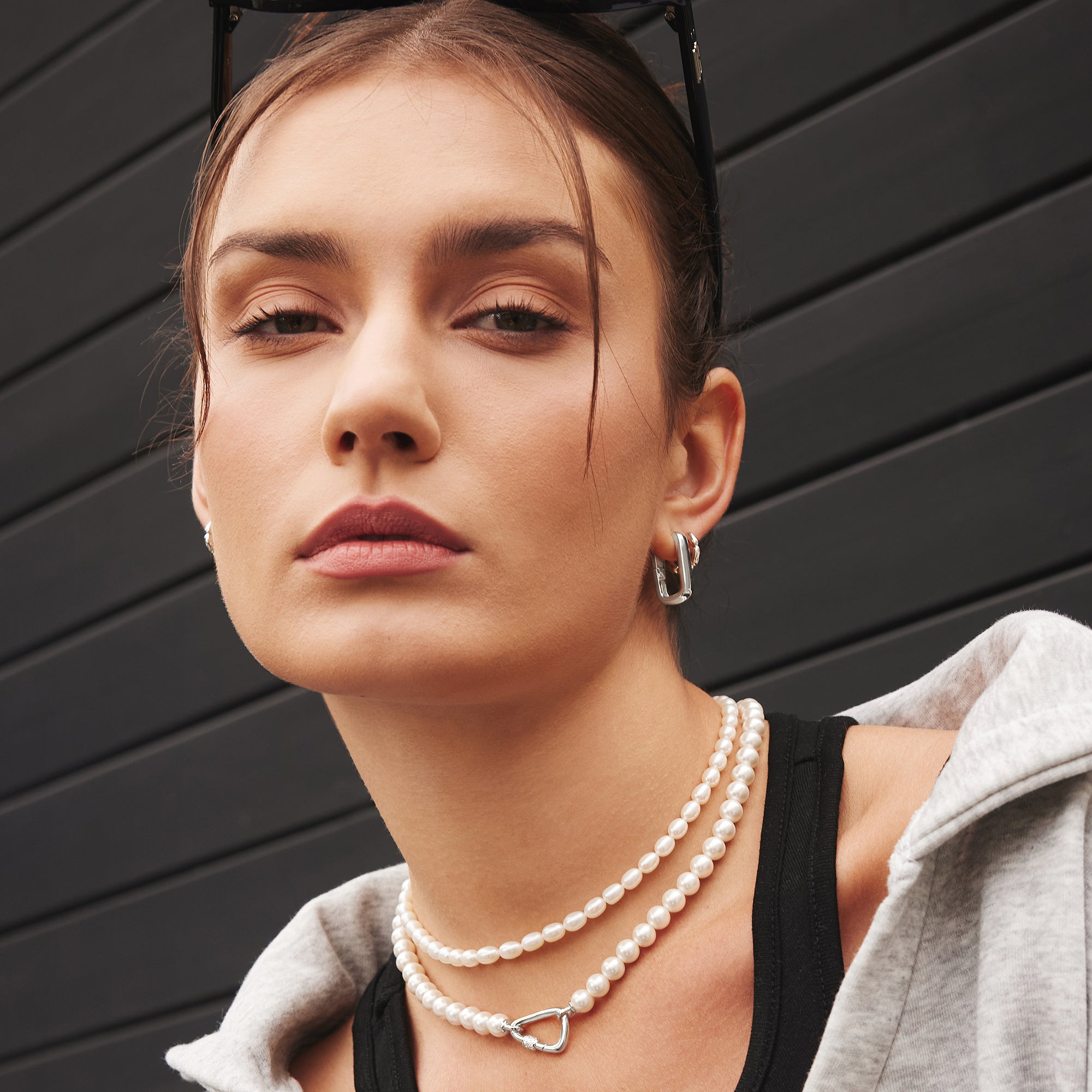 Silver Puffy Huggie Hoop Earrings Modern Luxury Statement Style