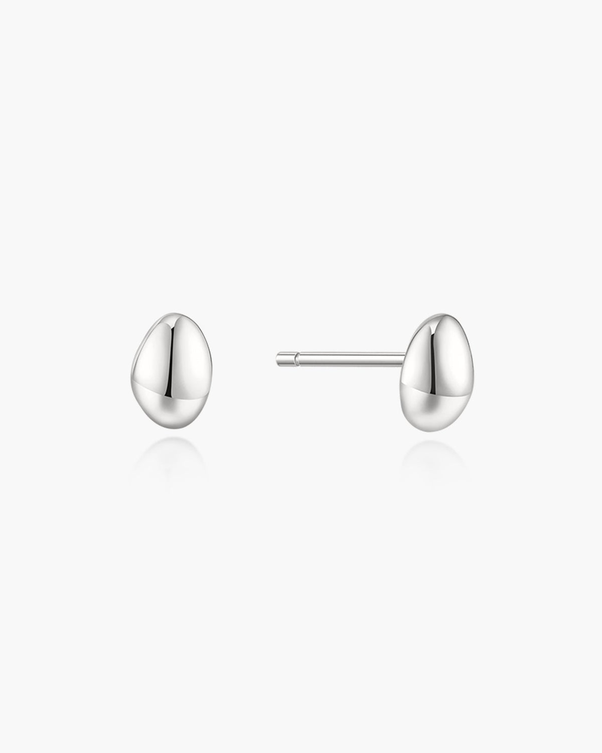 Ania Haie Silver Organic Dome Pebble Stud Earrings E076-02H E076-02H front packshot