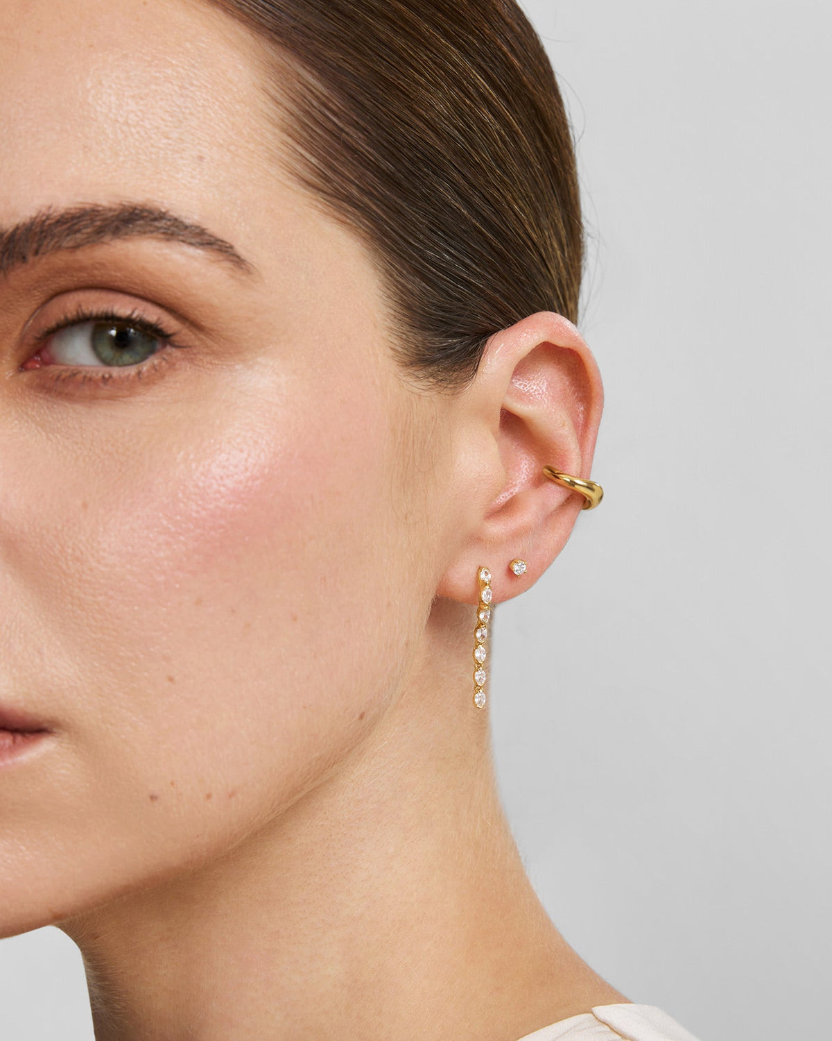 Ania Haie Gold Five-Prong Sparkle Barbell Earring