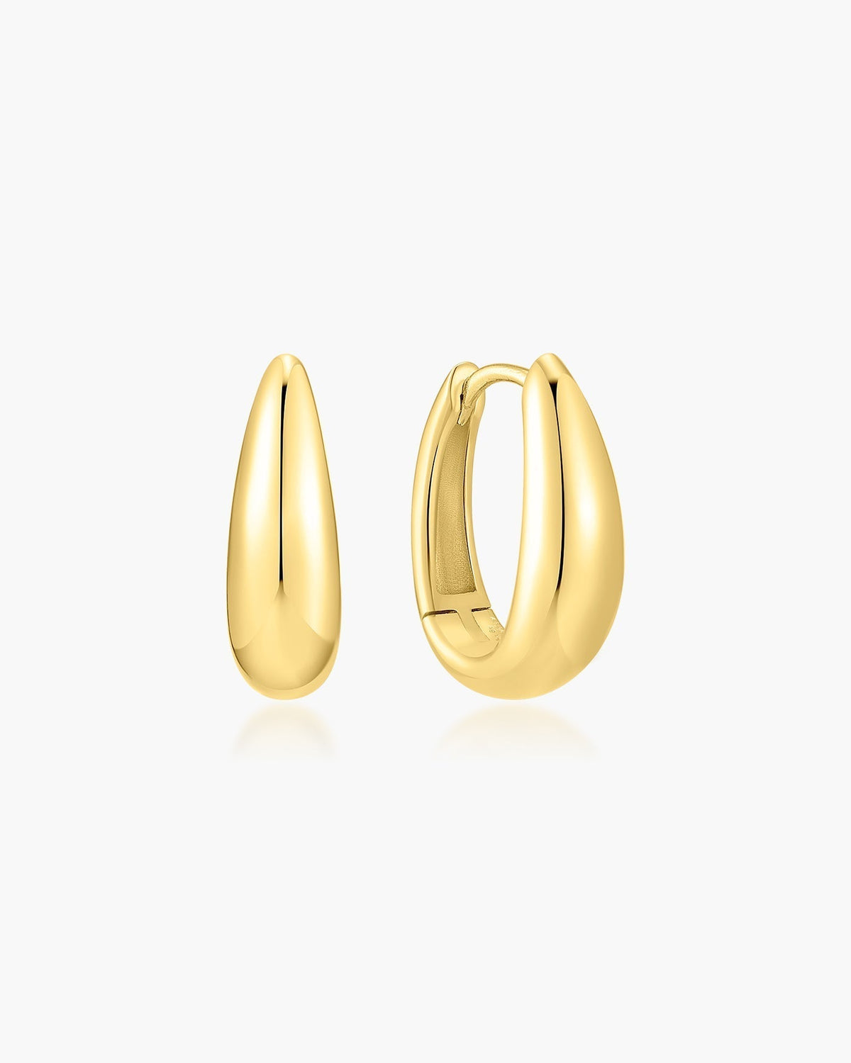 Ania Haie Two-Tone Hollow Organic Pebble Drop Earrings E076-20T E076-20T view 4