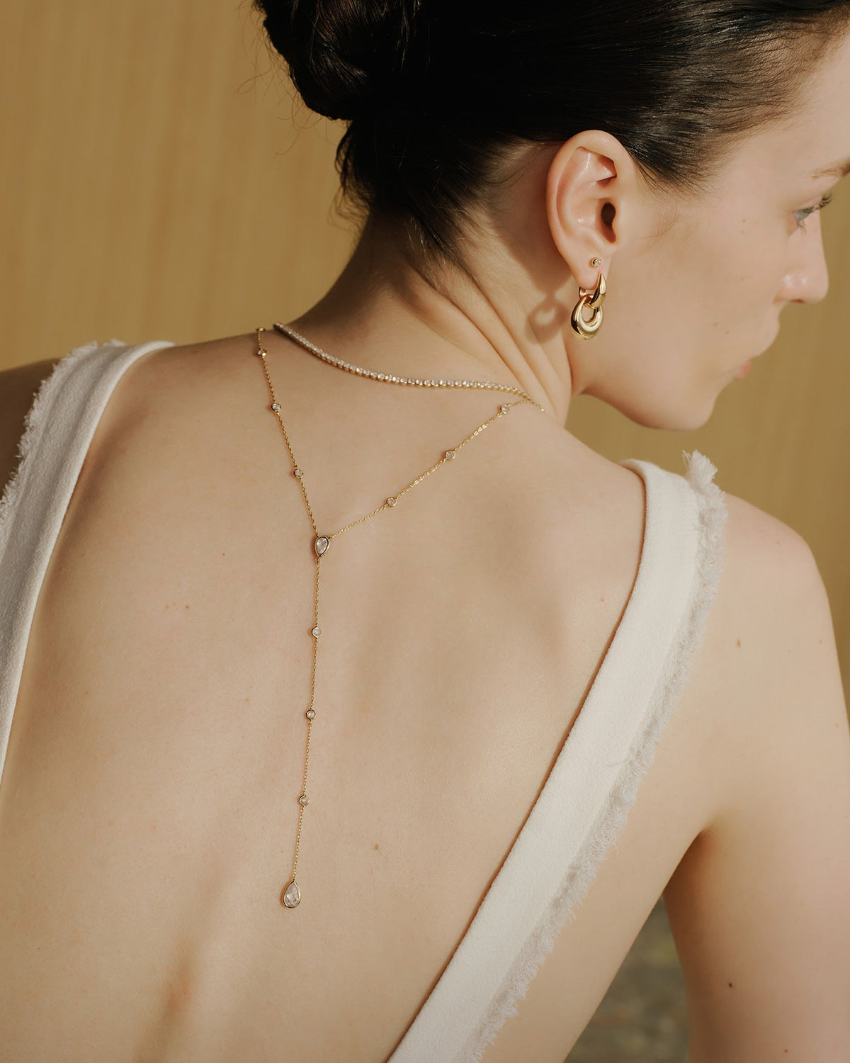 Ania Haie Two-Tone Hollow Organic Pebble Drop Earrings E076-20T E076-20T view 3