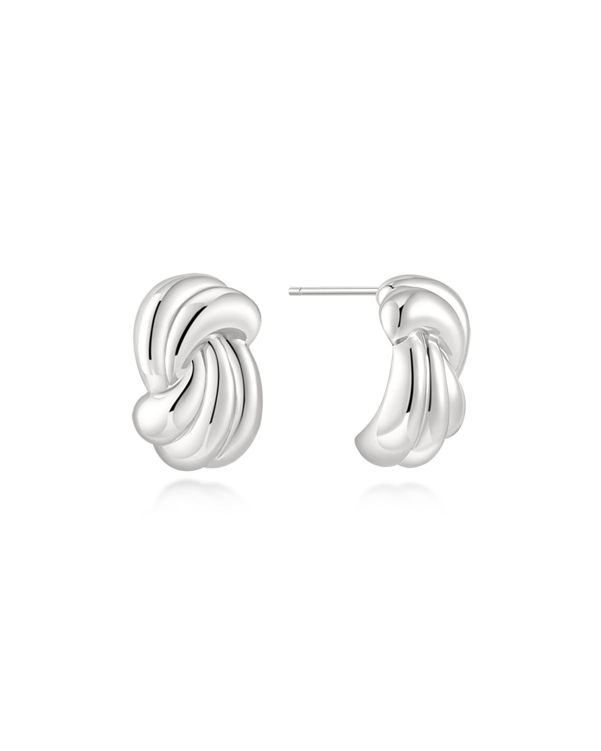 Ania Haie Silver Ripple Twist Stud Earrings E077-04H E077-04H front packshot