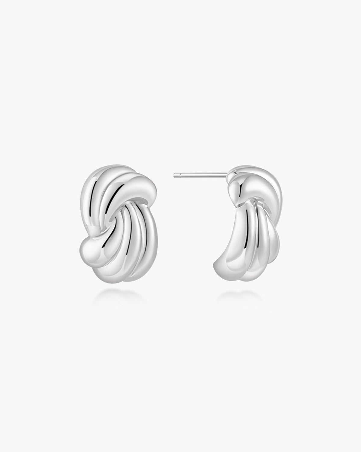 Ania Haie Silver Ripple Twist Stud Earrings E077-04H E077-04H front packshot
