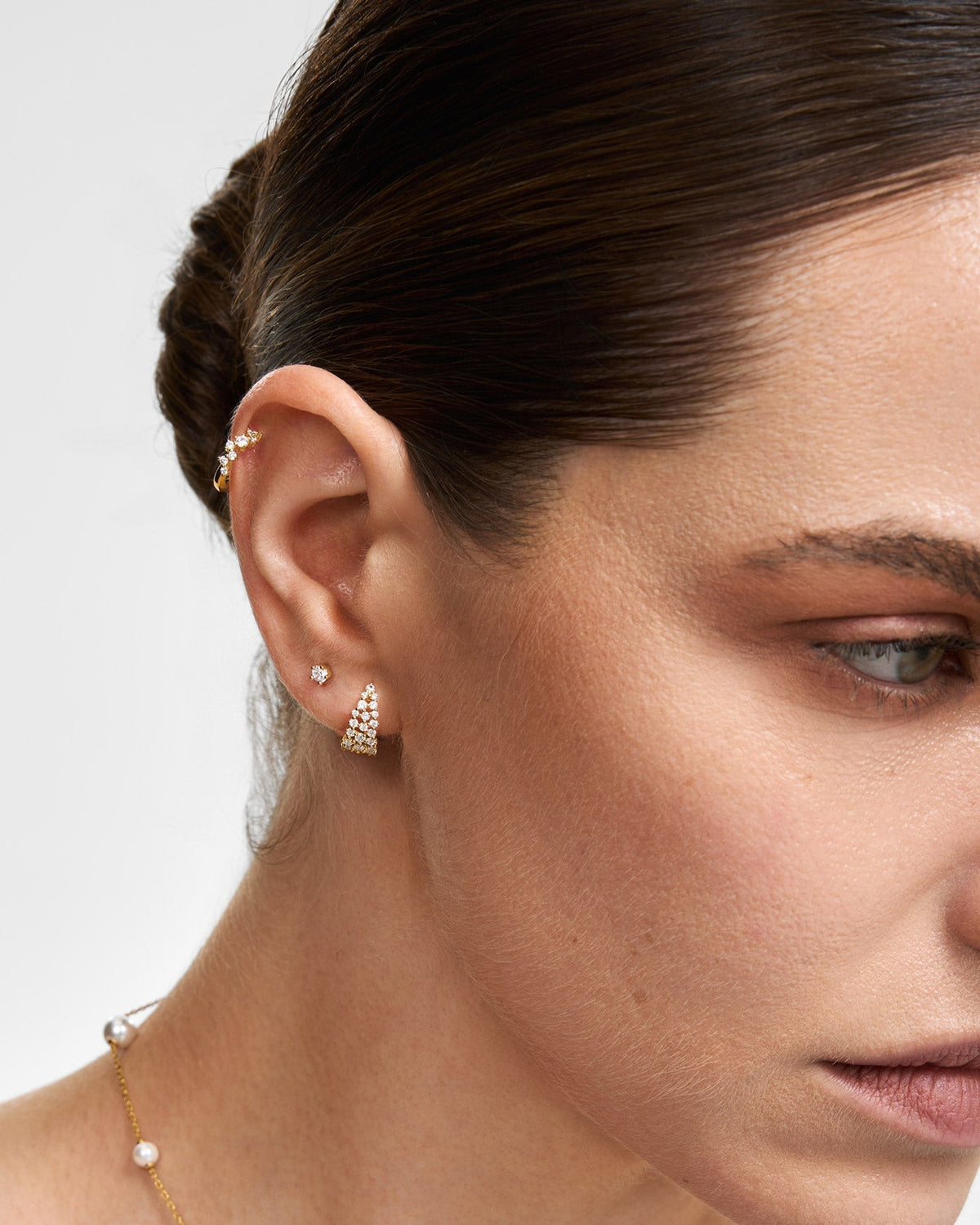 Ania Haie Gold Five-Prong Sparkle Barbell Earring
