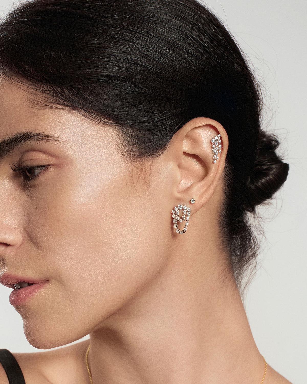 Ania Haie Silver Five-Prong Sparkle Barbell Earring