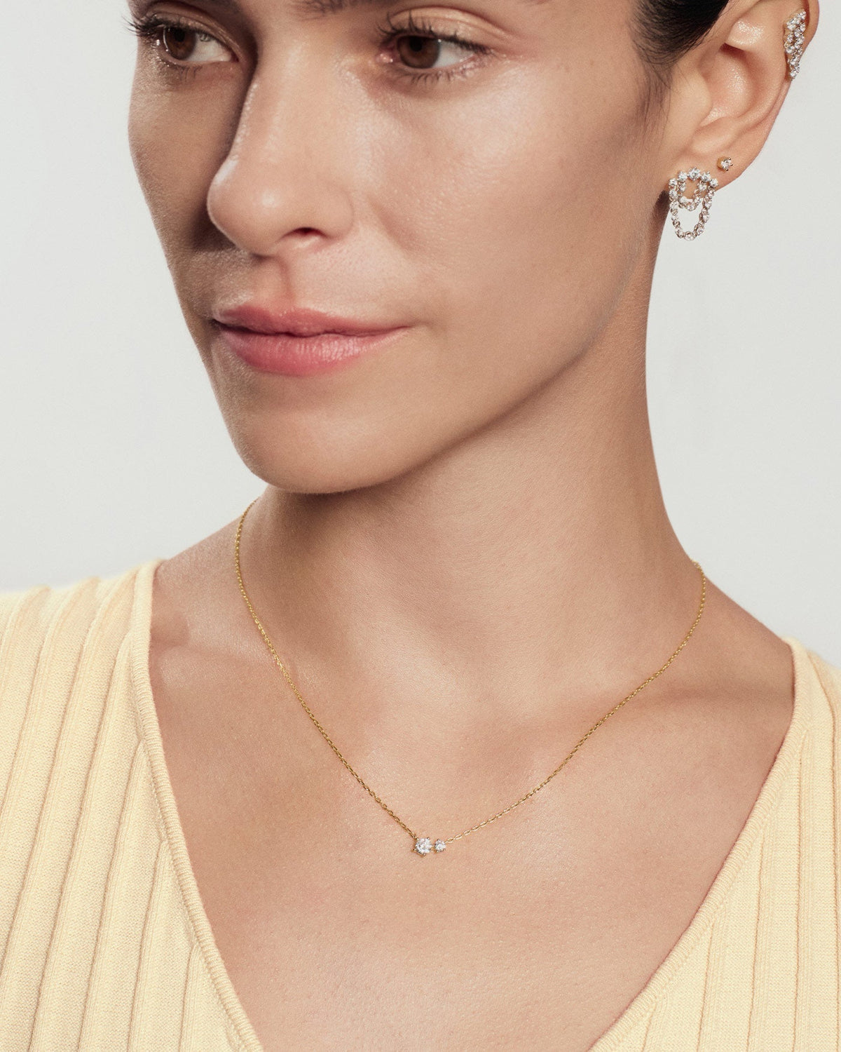 Ania Haie Silver Triple Fringe Barbell Earring