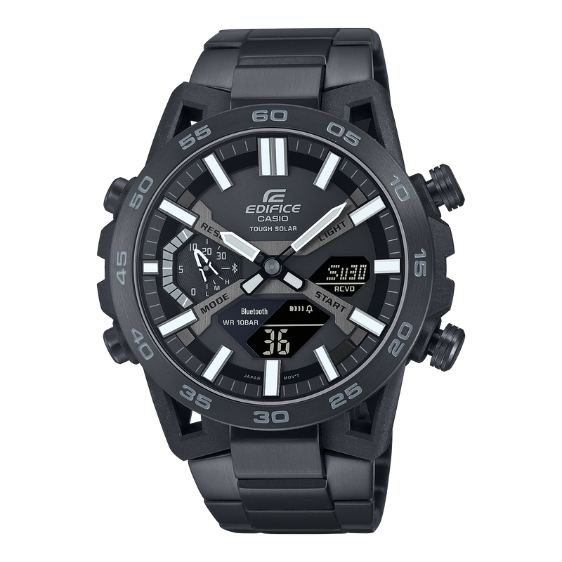 Casio Edifice Sospensione Black Stainless Steel Watch ECB2000DC 1B Watch Direct