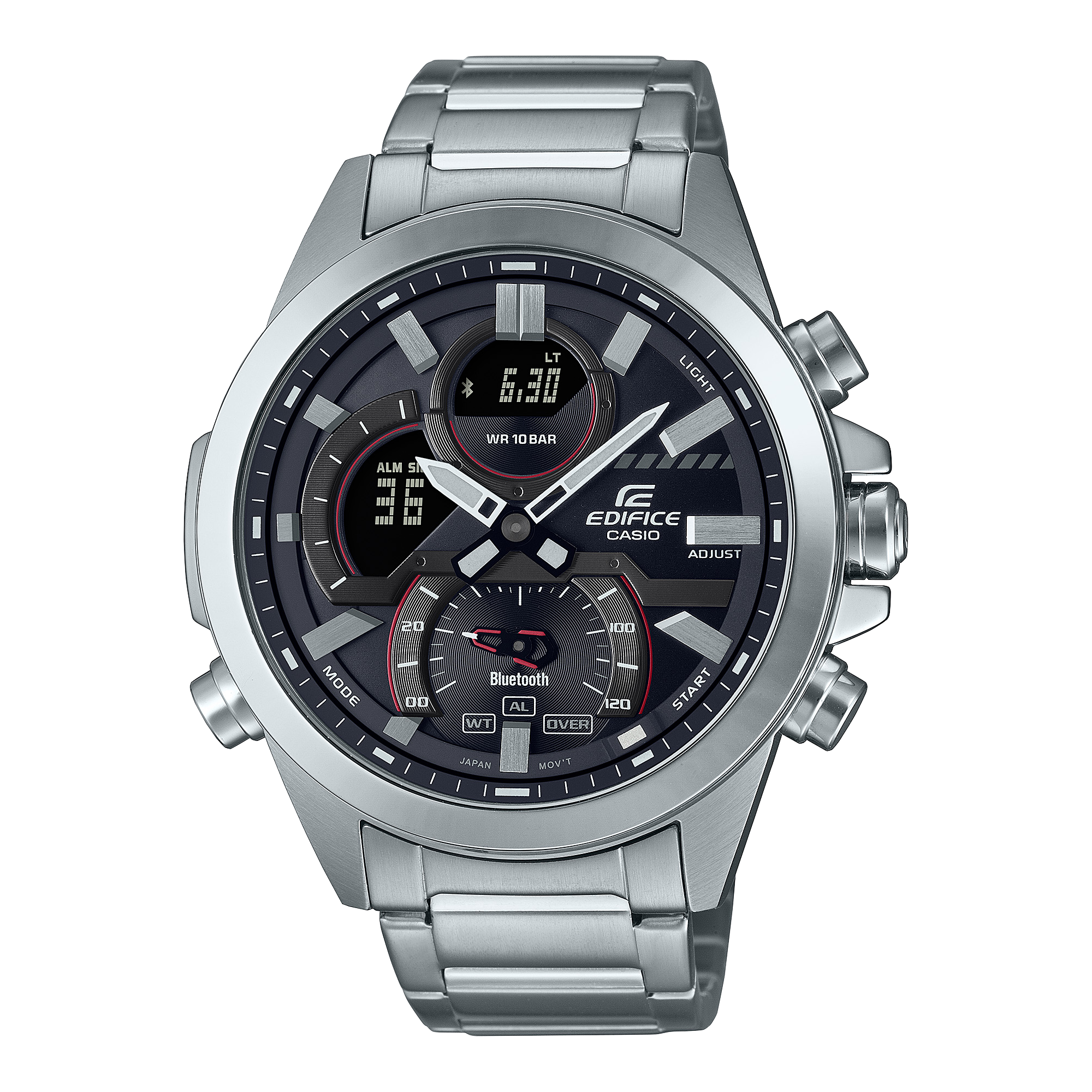 Casio Edifice Chrono Bluetooth Silver Stainless Steel Watch ECB30D-1A