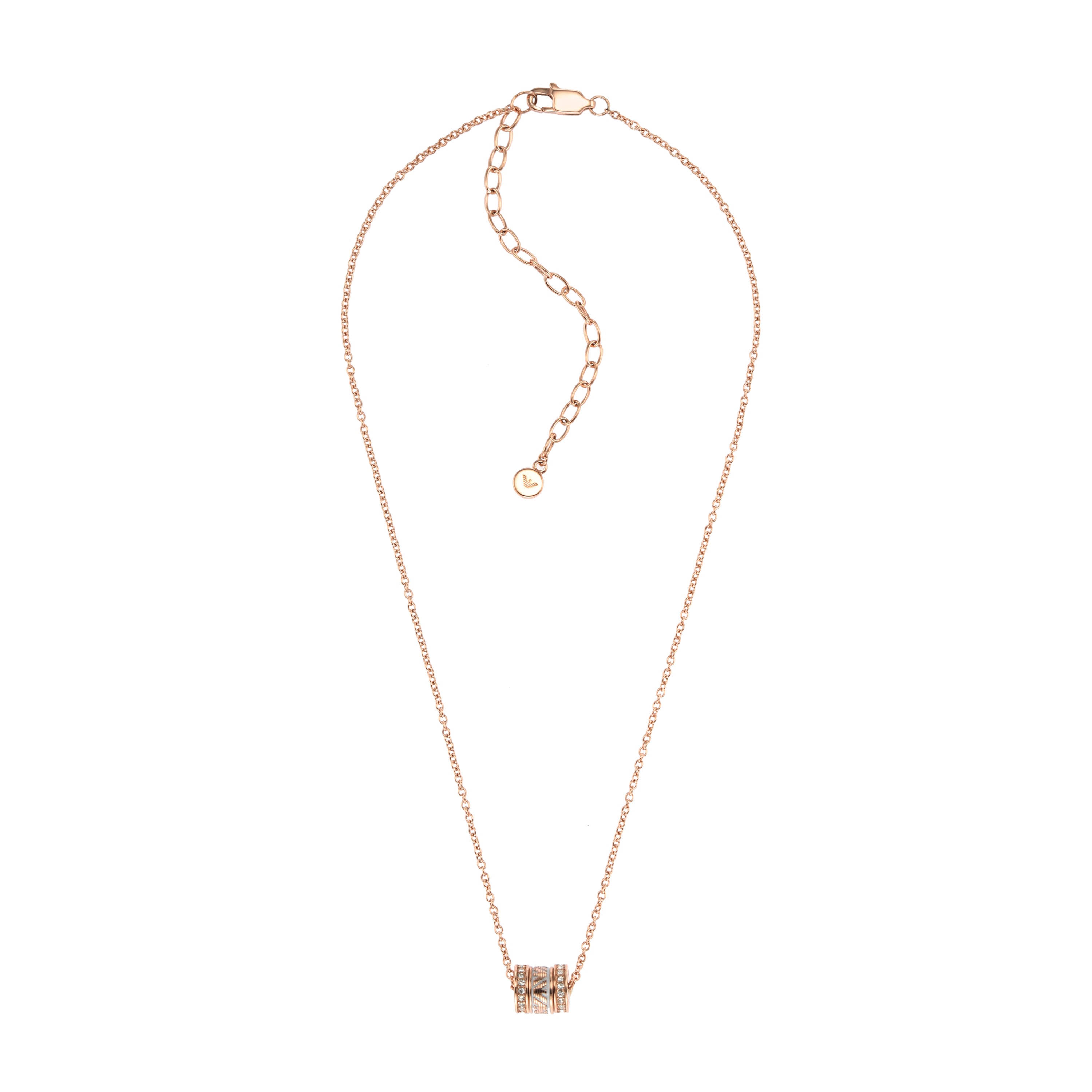 Armani Elegant Rose Gold Crystal Necklace EGS2973221