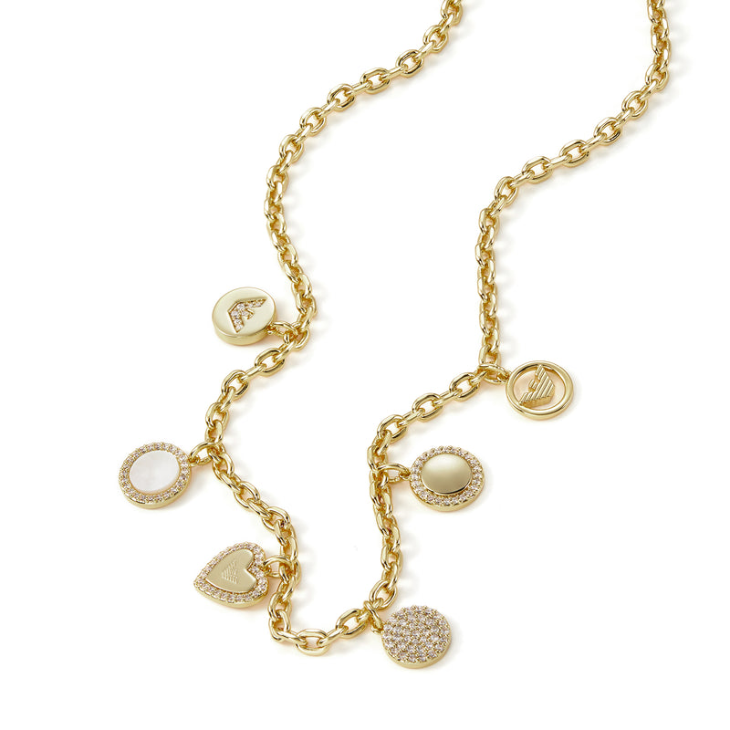 Armani Radiant Gold Necklace with Pearl and Zirconia EGS3103710