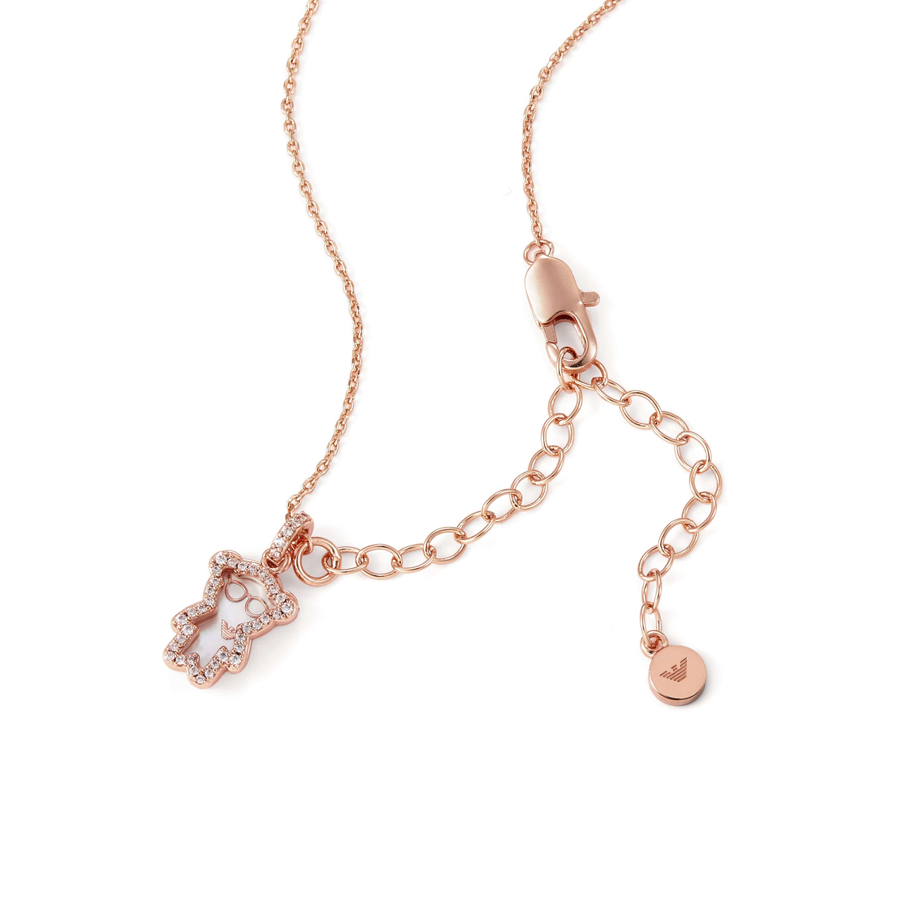 Armani Exquisite Rose Gold Mother of Pearl Necklace EGS3114221