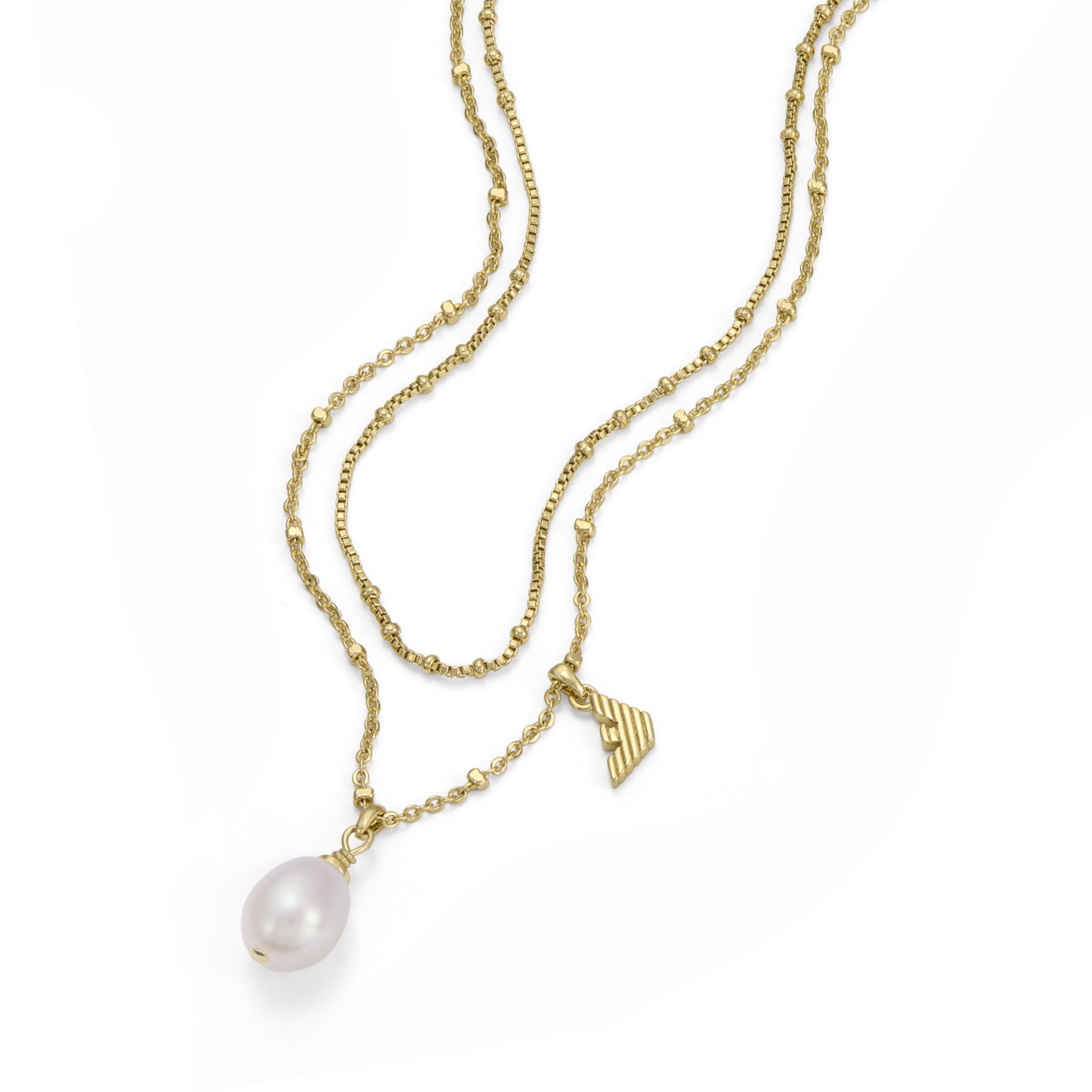 Emporio Armani Sentimental Gold Tone Pendant Women's Necklace EGS3273710