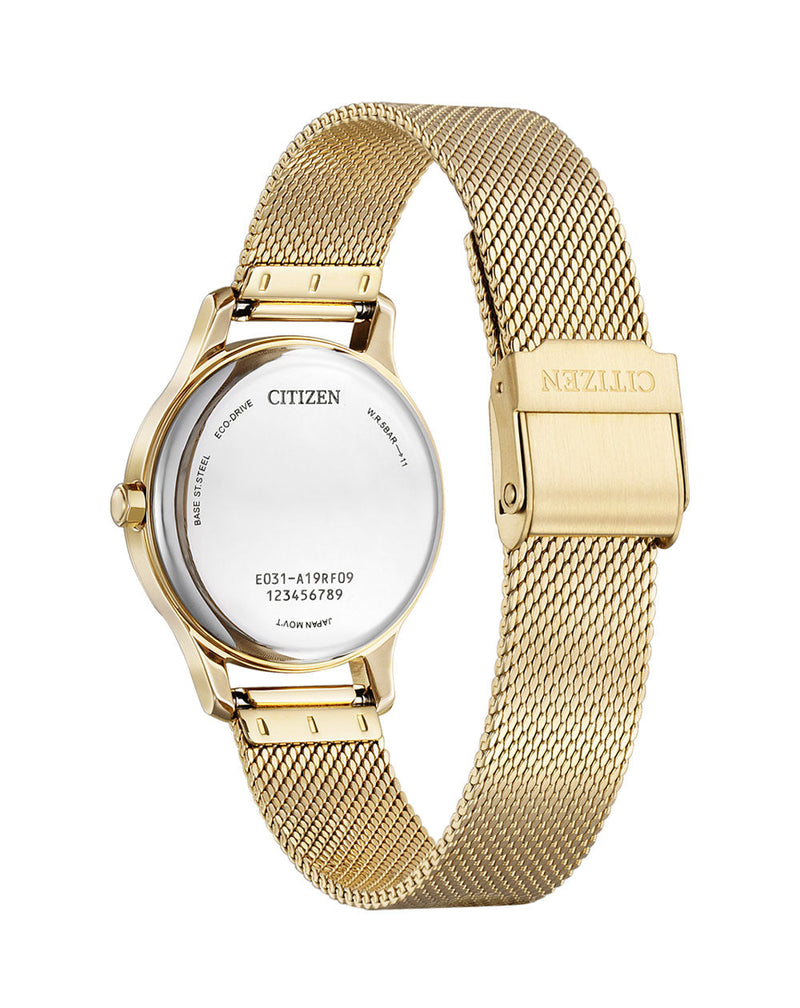 西铁城 Eco-Drive 珍珠贝母表盘女士手表 EM0892-80D