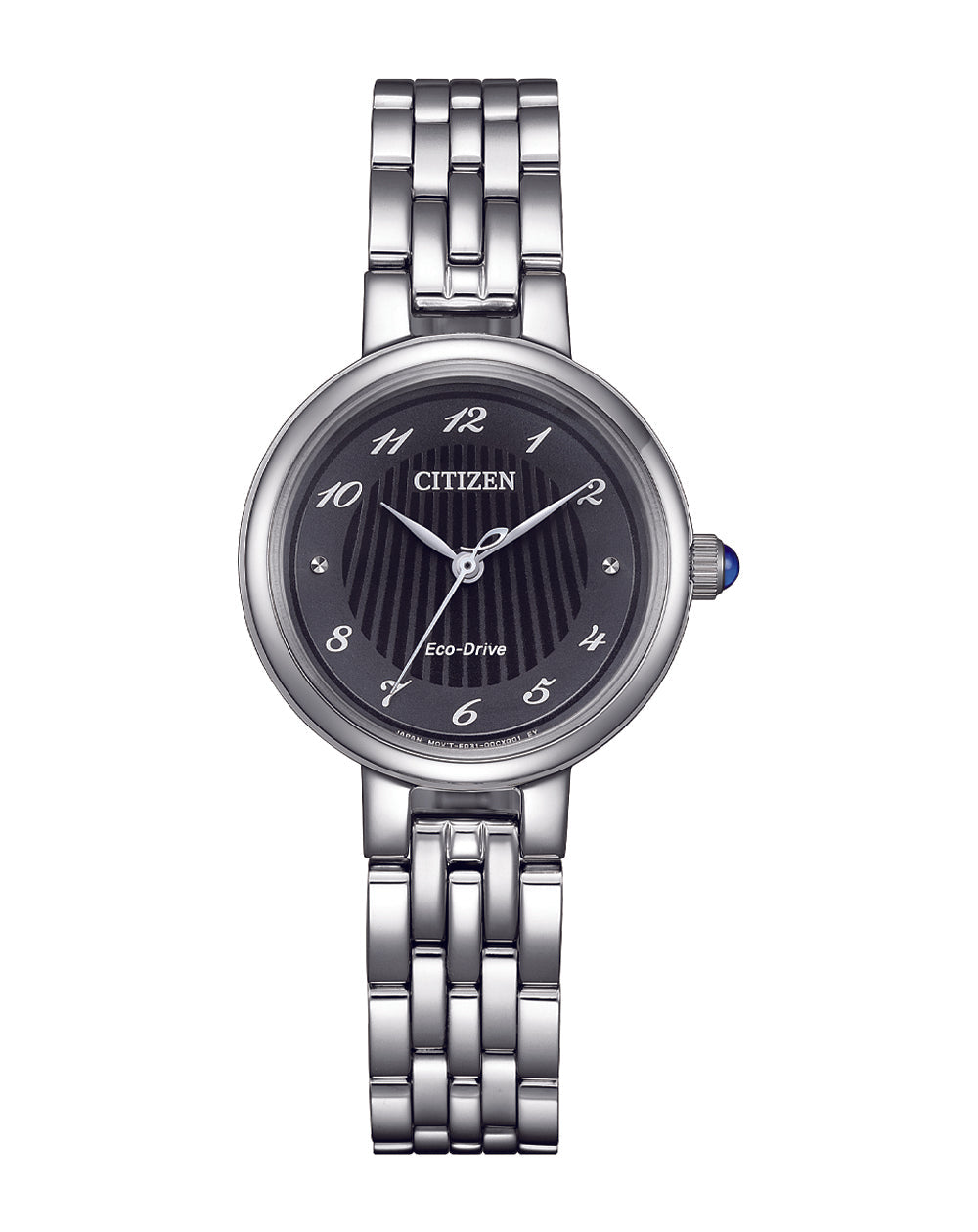 Citizen Eco-Drive Black Dial Stainless Steel Watch EM0990-81E