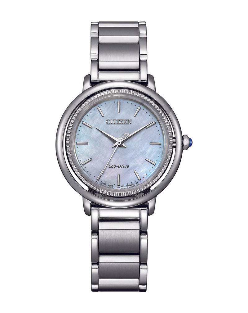 Citizen Eco-Drive Stainless Steel Mother of Pearl Dial Watch EM1100-84D