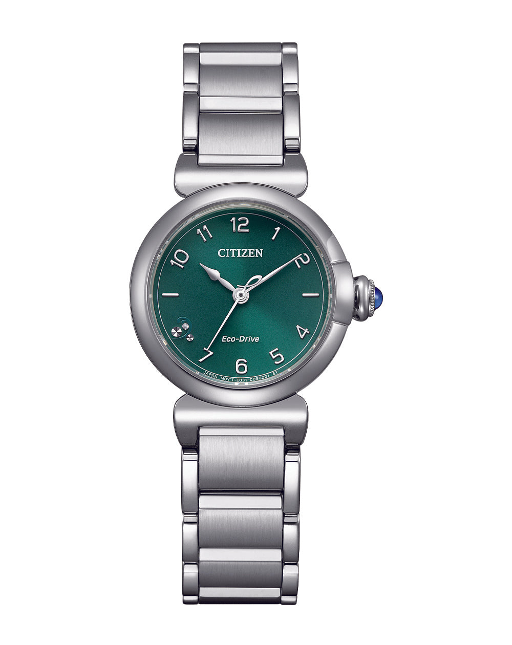 Citizen Eco-Drive Green Dial Stainless Steel Watch EM1130- 83X