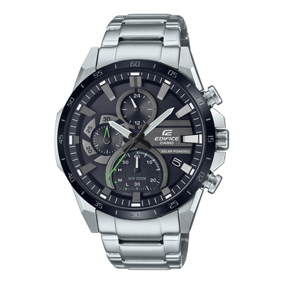 Casio Solar Powered Chronograph Silver Stainless Steel Watch EQS940DB-1A